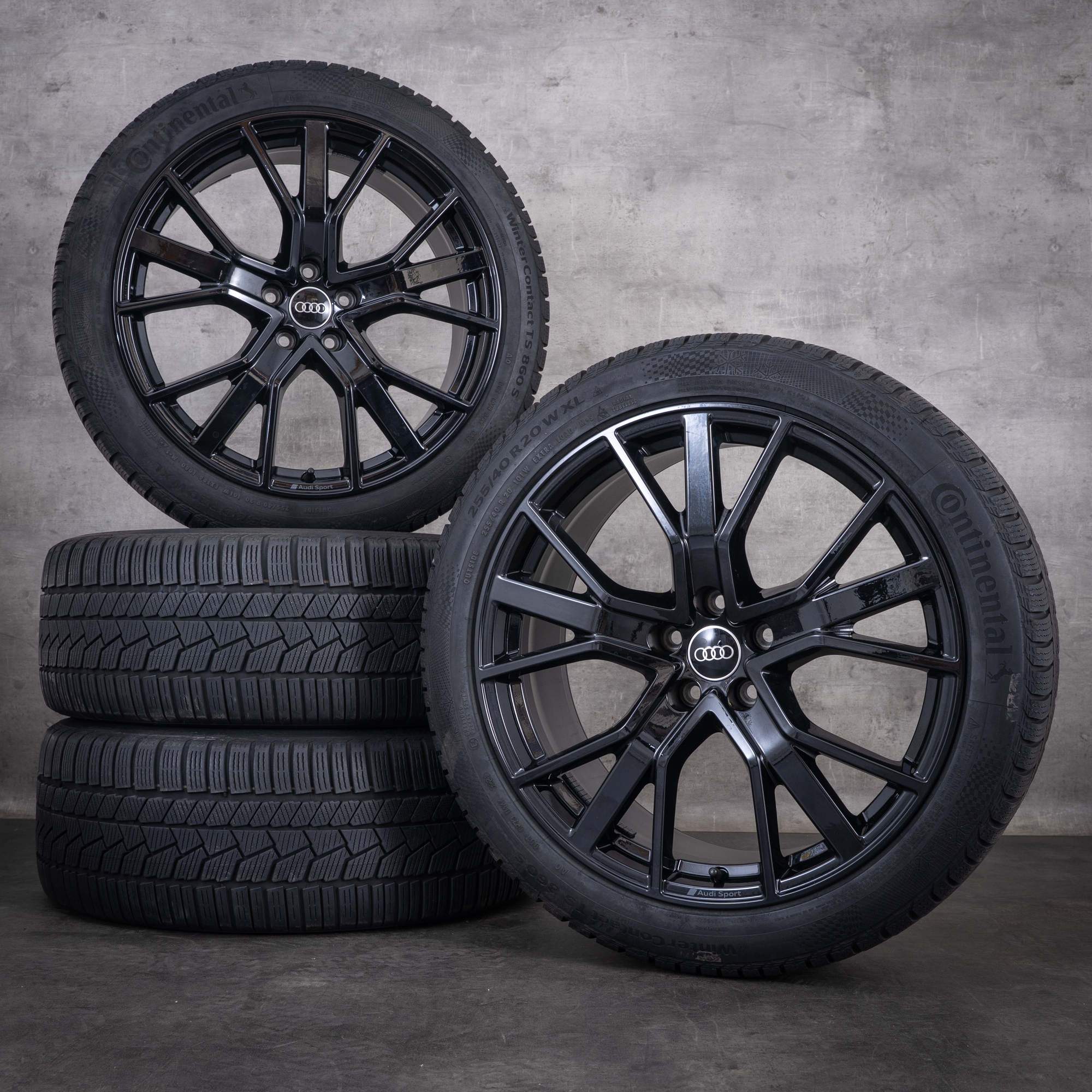 Original Audi Q3 RSQ3 Winterräder 20 Zoll F3 Felgen 83A601025T schwarz glanz