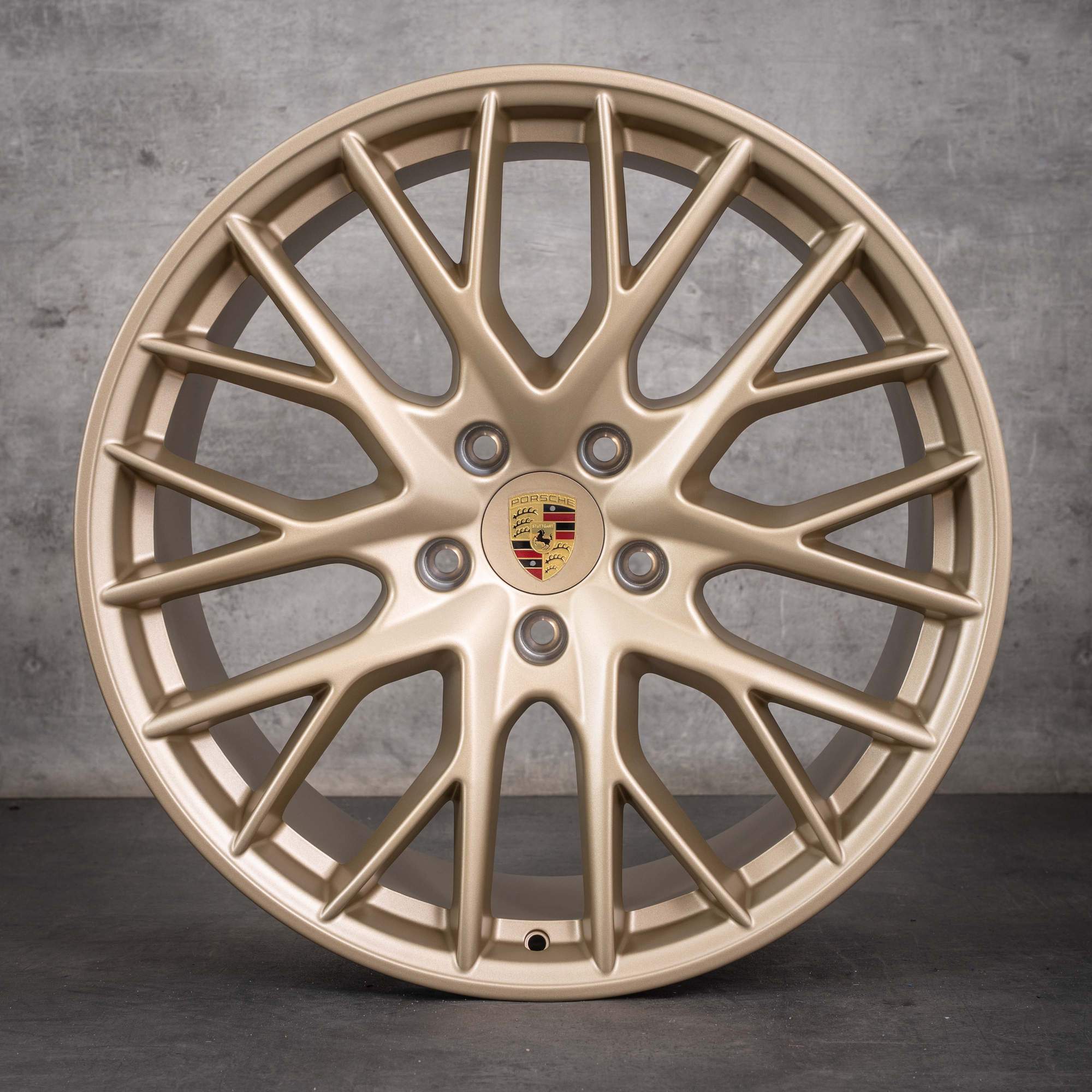 Originale Porsche Panamera 971-fælge 21 tommer 971601025D 971601025K aurum mat