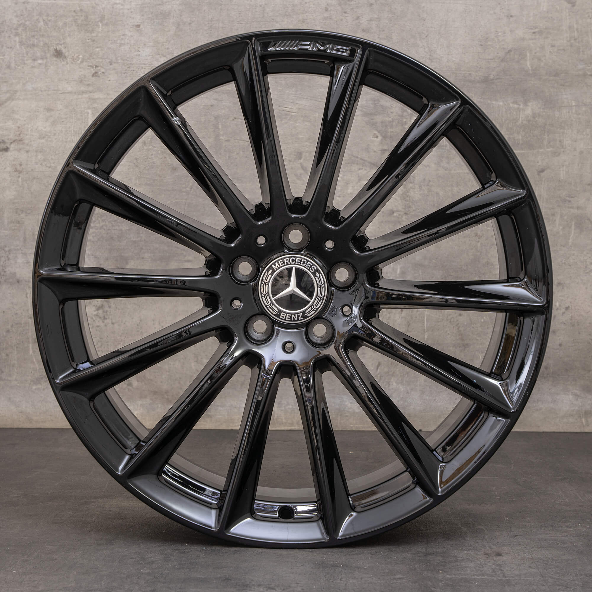 Autentico Mercedes Benz Classe S AMG cerchi 20 pollici W223 V223 X223 A2234011500 A2234011600 nero lucido