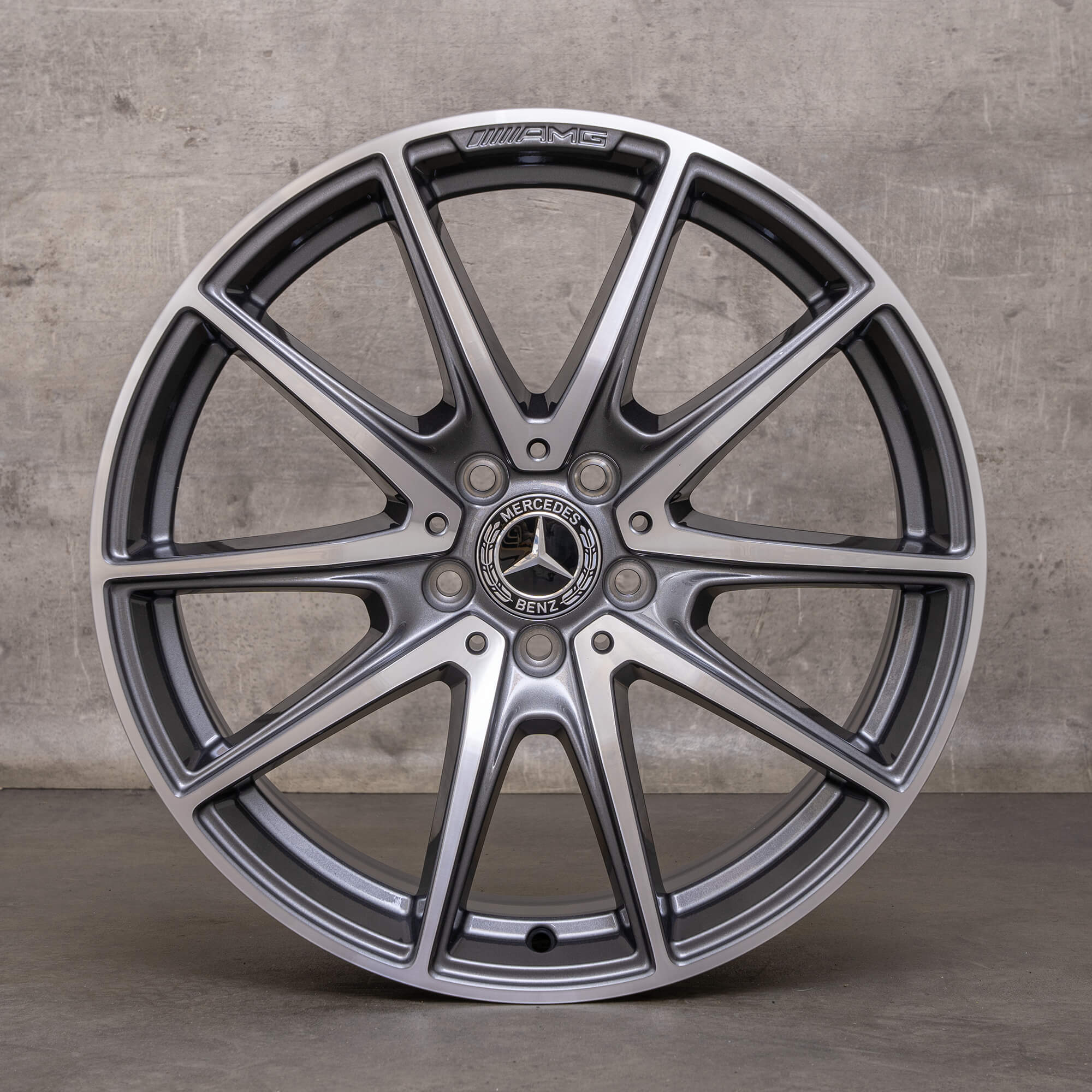 Llantas originales Mercedes Benz Clase E AMG 19 pulgadas W213 S213 C238 A238 A2134017300 gris himalaya torneado brillante NUEVO