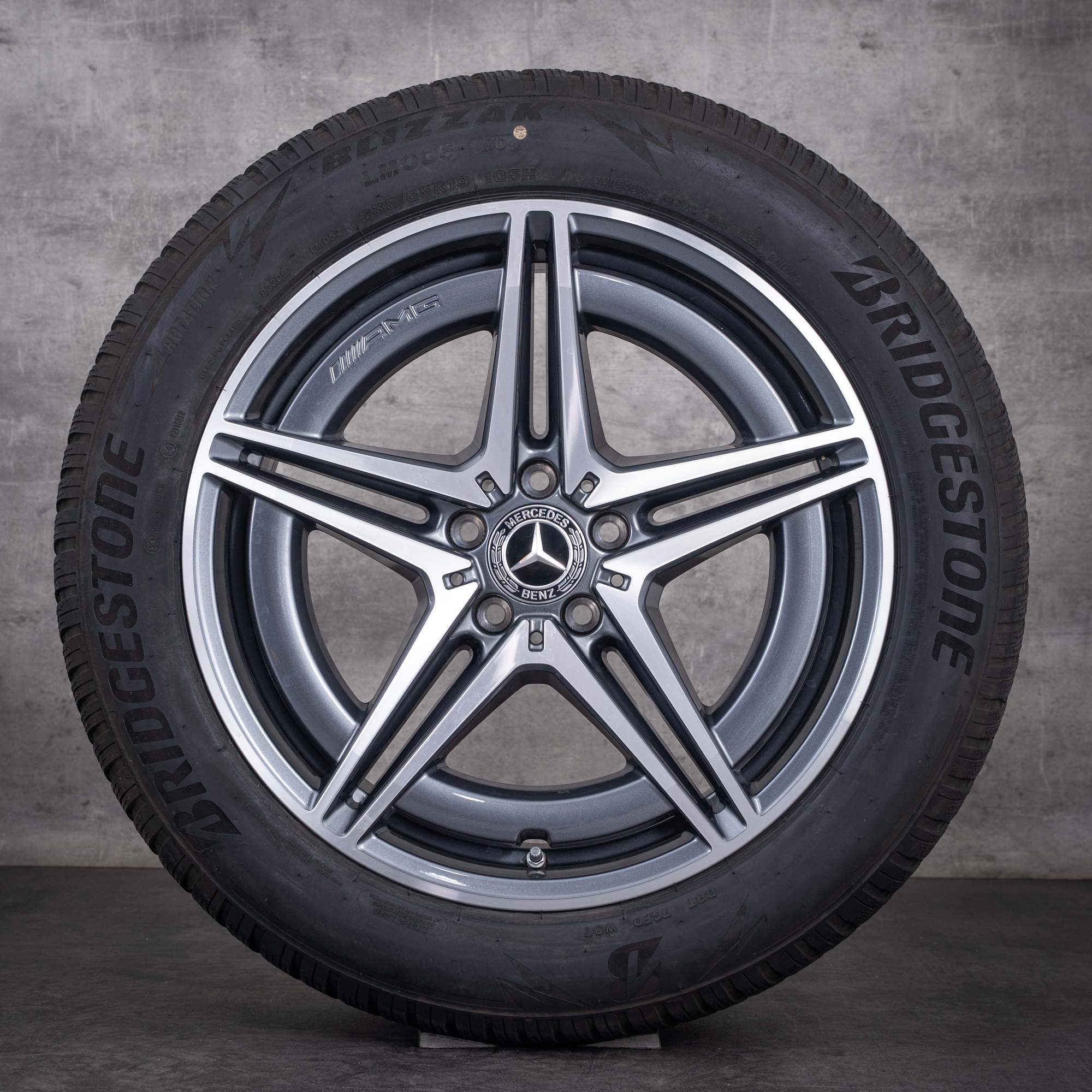 OEM Mercedes-Benz EQC AMG 19inch N293 winter wheels rims A2934011400 A2934010700 Himalaya Gray diamond cut