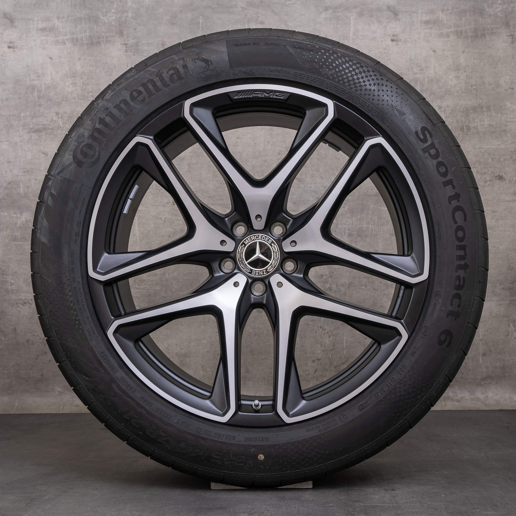 Originale Mercedes Benz GLE 53 63 AMG 4Matic+ cerchi 21 pollici X167 C167 Hybrid estivi A1674014200 A1674014300 nero opaco lucidato frontalmente