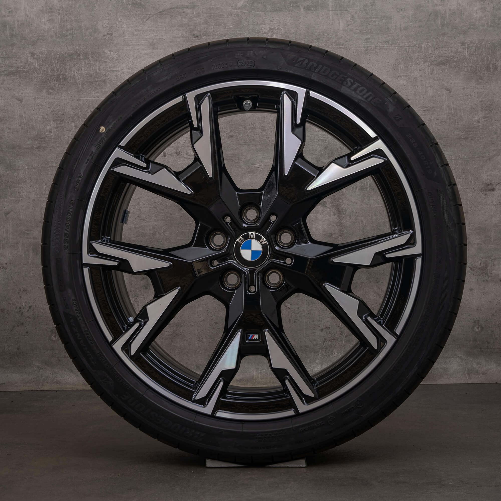 Jantes originais BMW Série 1 19 polegadas F70 M135 xDrive rodas de verão 5A45267 jet black brilhante