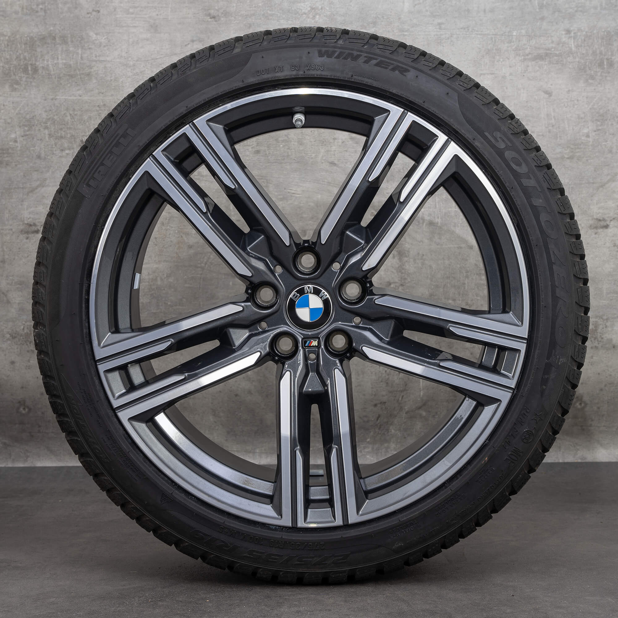 Alkuperäiset BMW 8-sarjan talvirenkaat 19 tuuman G14 G15 G16 vanteet styling 727 M 8090019 8090020 orbit harmaa kiillotettu