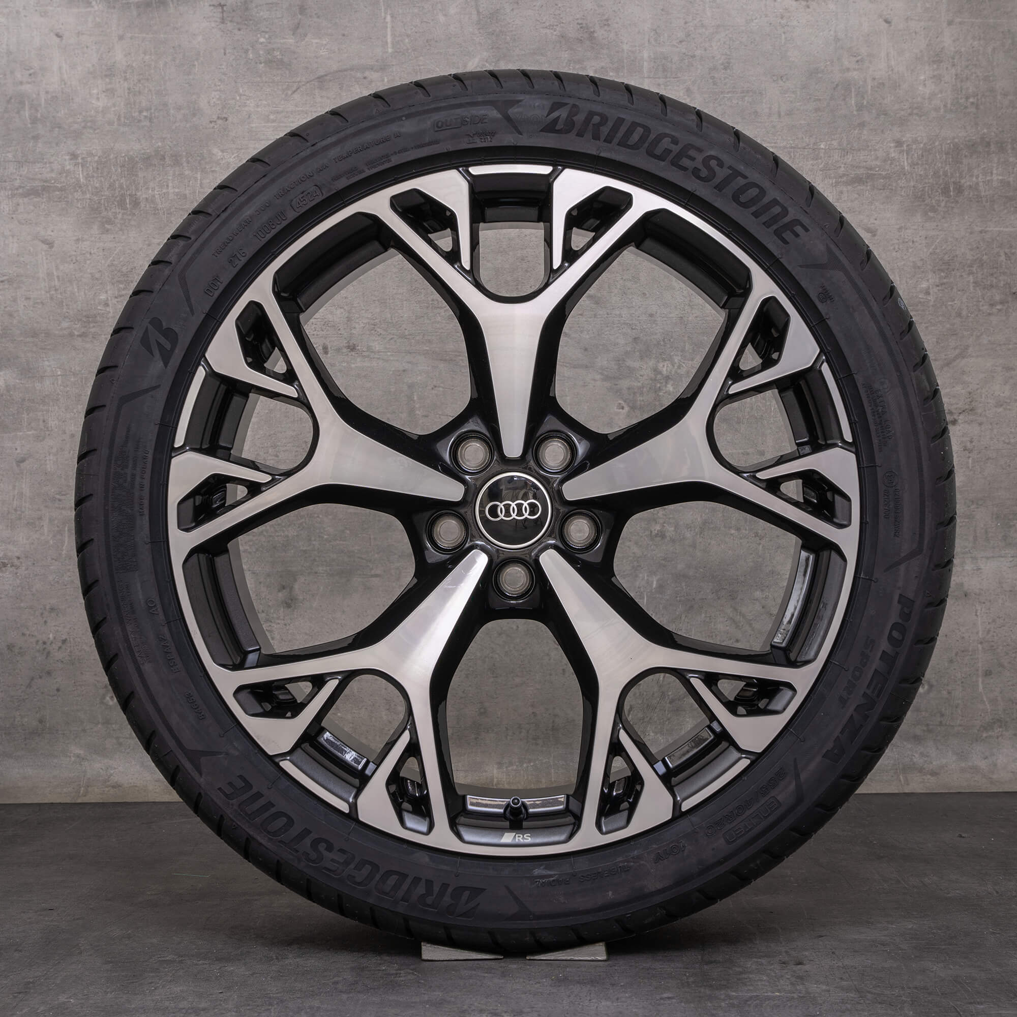 Genuine Audi A6 S6 roți 20 inch 4K C8 de vară 4P0601025L negru lucios întors NOU