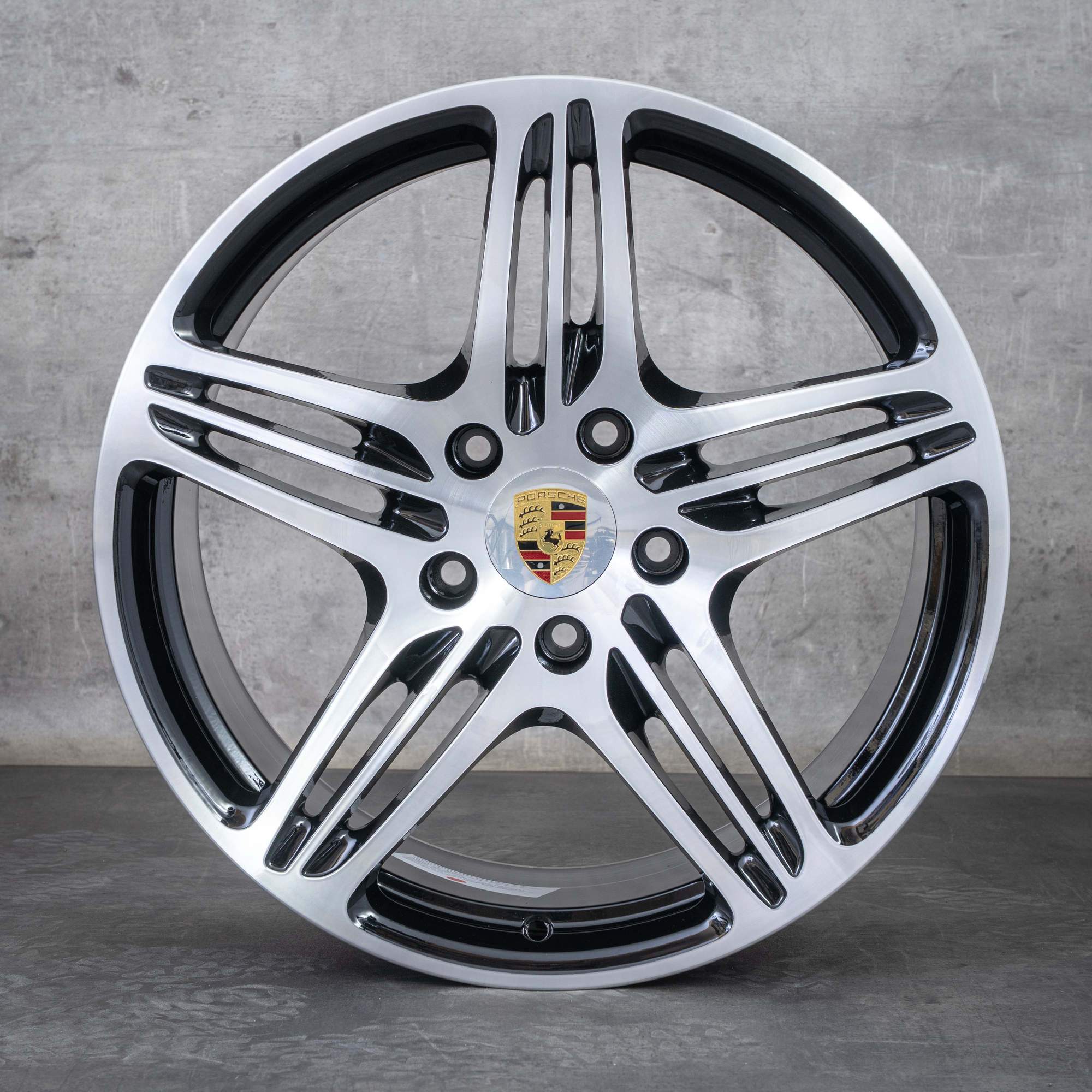 Jantes originais Porsche 997 de 19 polegadas Turbo & S 99736215605 99736216202 preto polido NOVO