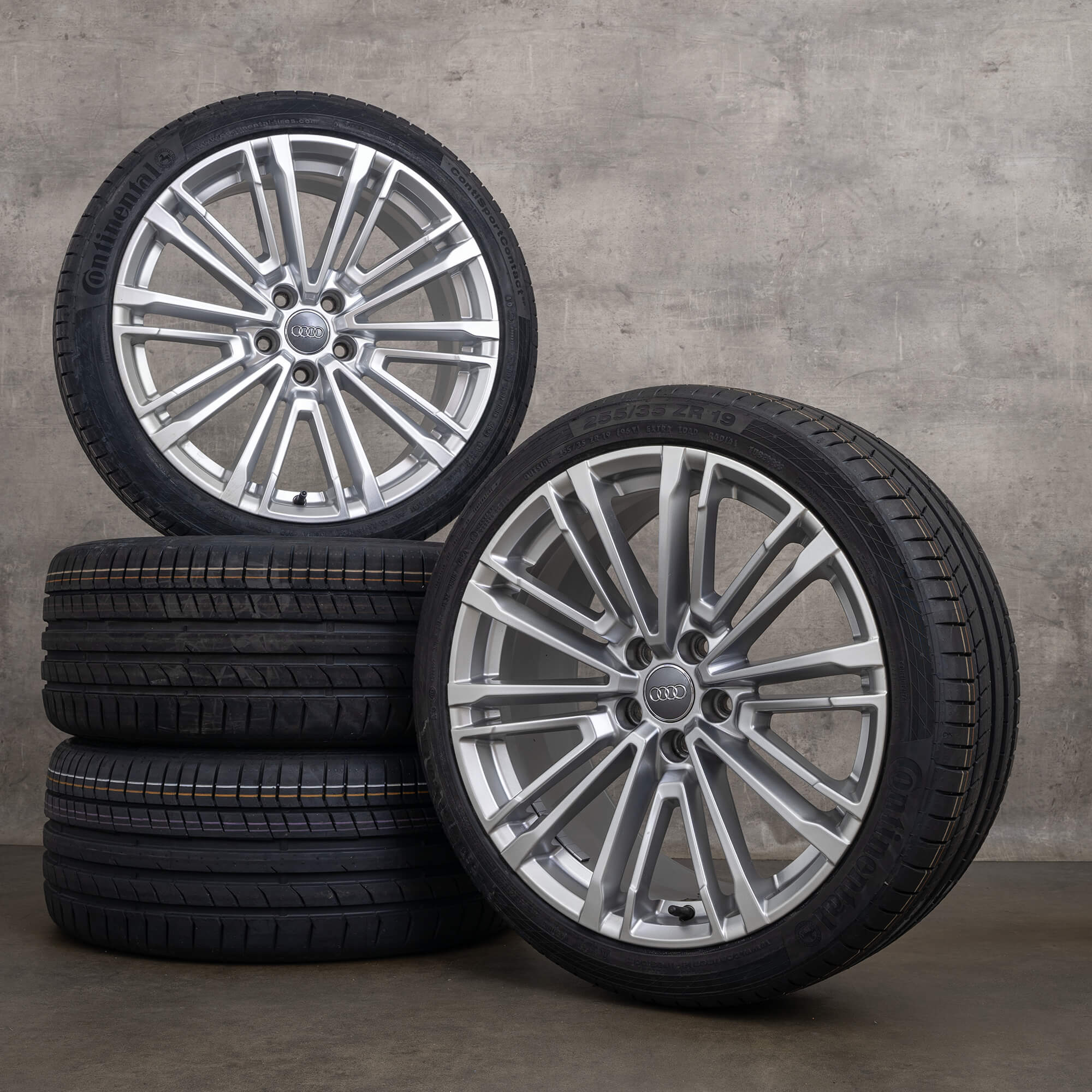 Original Audi A5 S5 Felgen 19 Zoll F5 8W B9 Winterreifen 8W0601025CC silber Winterräder