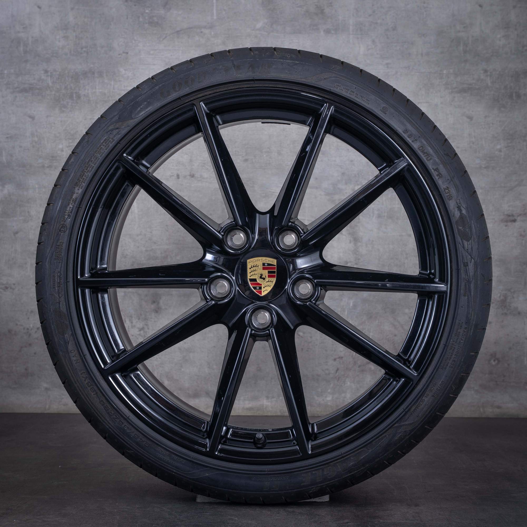 Original Porsche 992 I Felgen 20 21 Zoll Carrera S 4S GTS Sommerräder 992044660C Carrera S Rad schwarz glanz