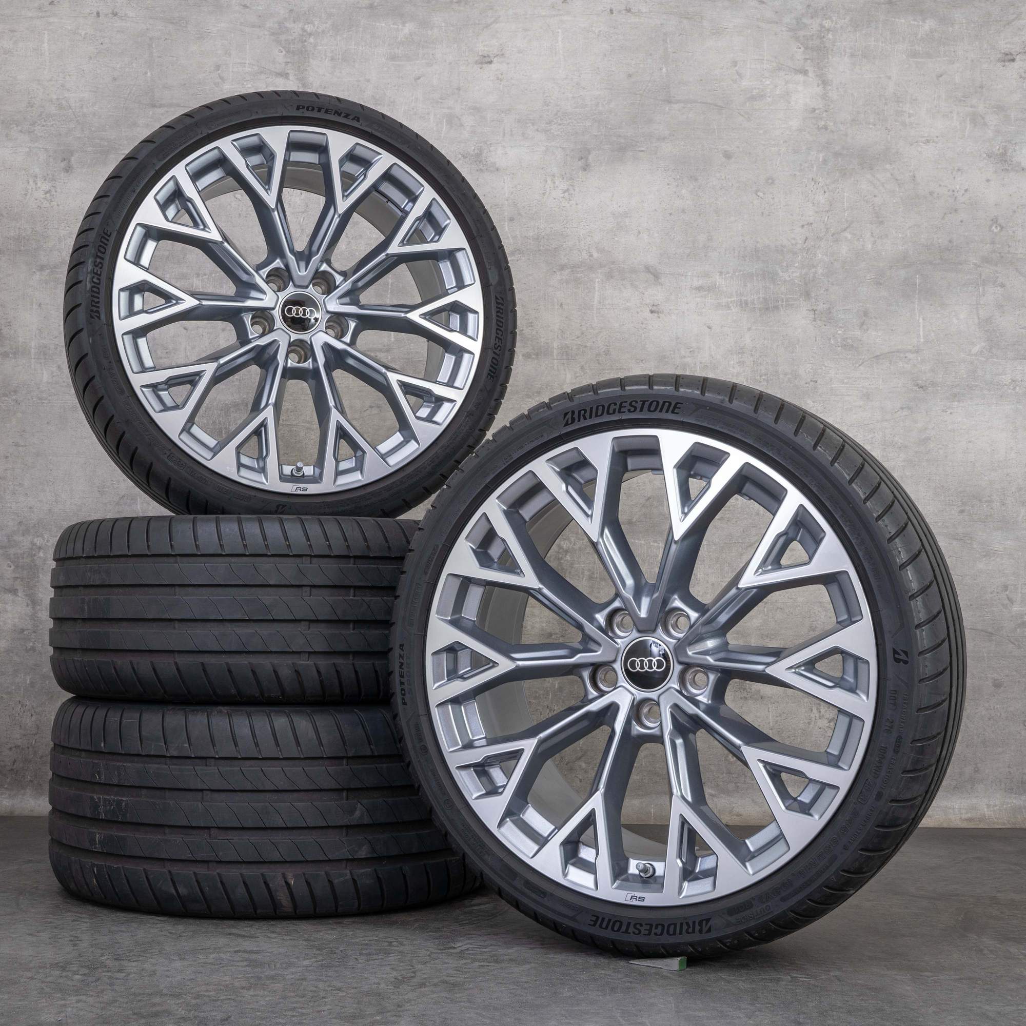 Jantes originais Audi RS3 de 19 polegadas 8Y RS jantes verão 8Y0601025BM 8Y0601025BN titanium polido