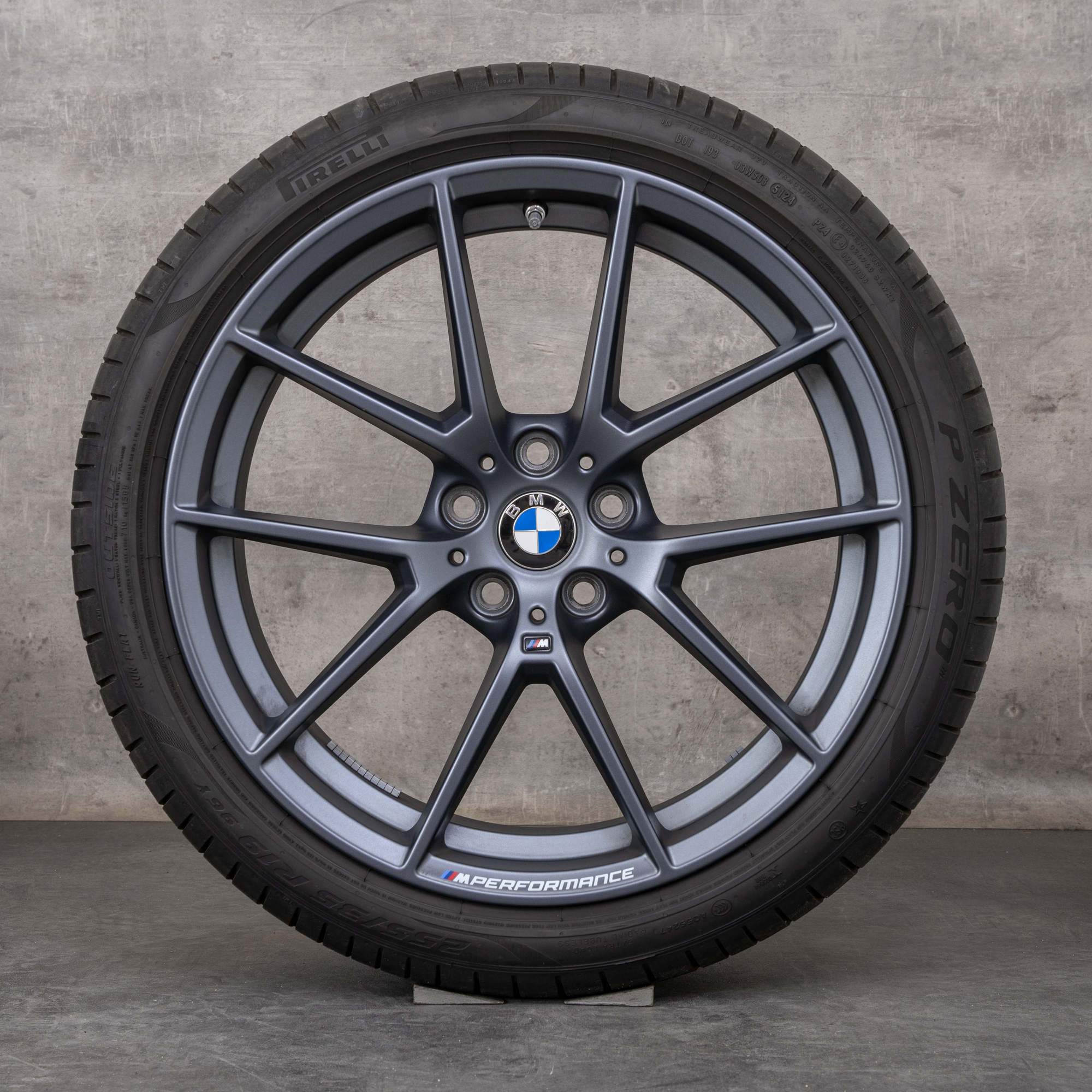 Originalní ráfky na auto BMW řady 2 3 4 19 palců G20 G21 G22 G23 G42 Coupé letní pneu styling 898 M 6895390 6895391 orbit grey matt