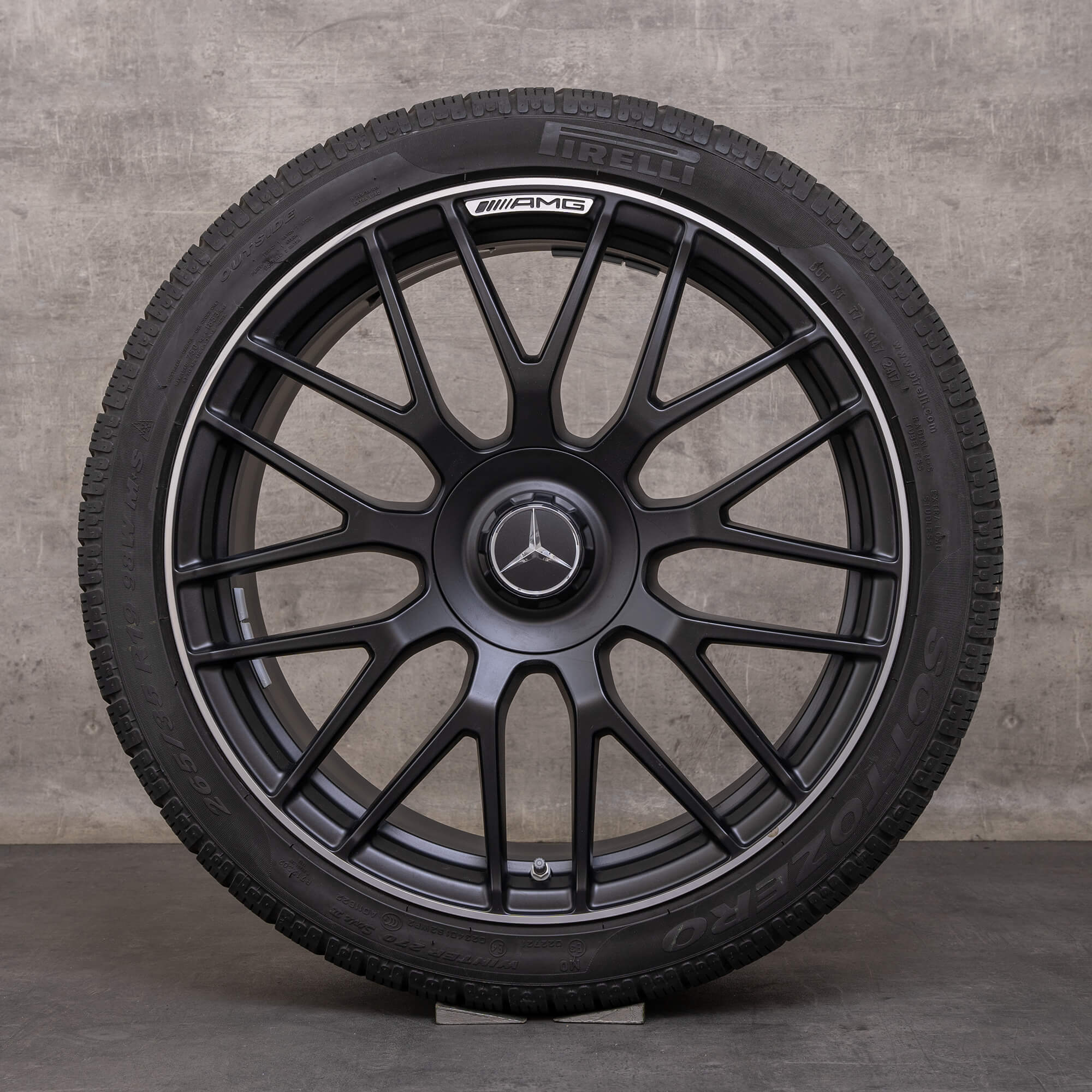 Originální zimni alu kola Mercedes Benz AMG GT 19 20 palcové ráfky C190 R190 A1904010700 A1904010800 černá matná