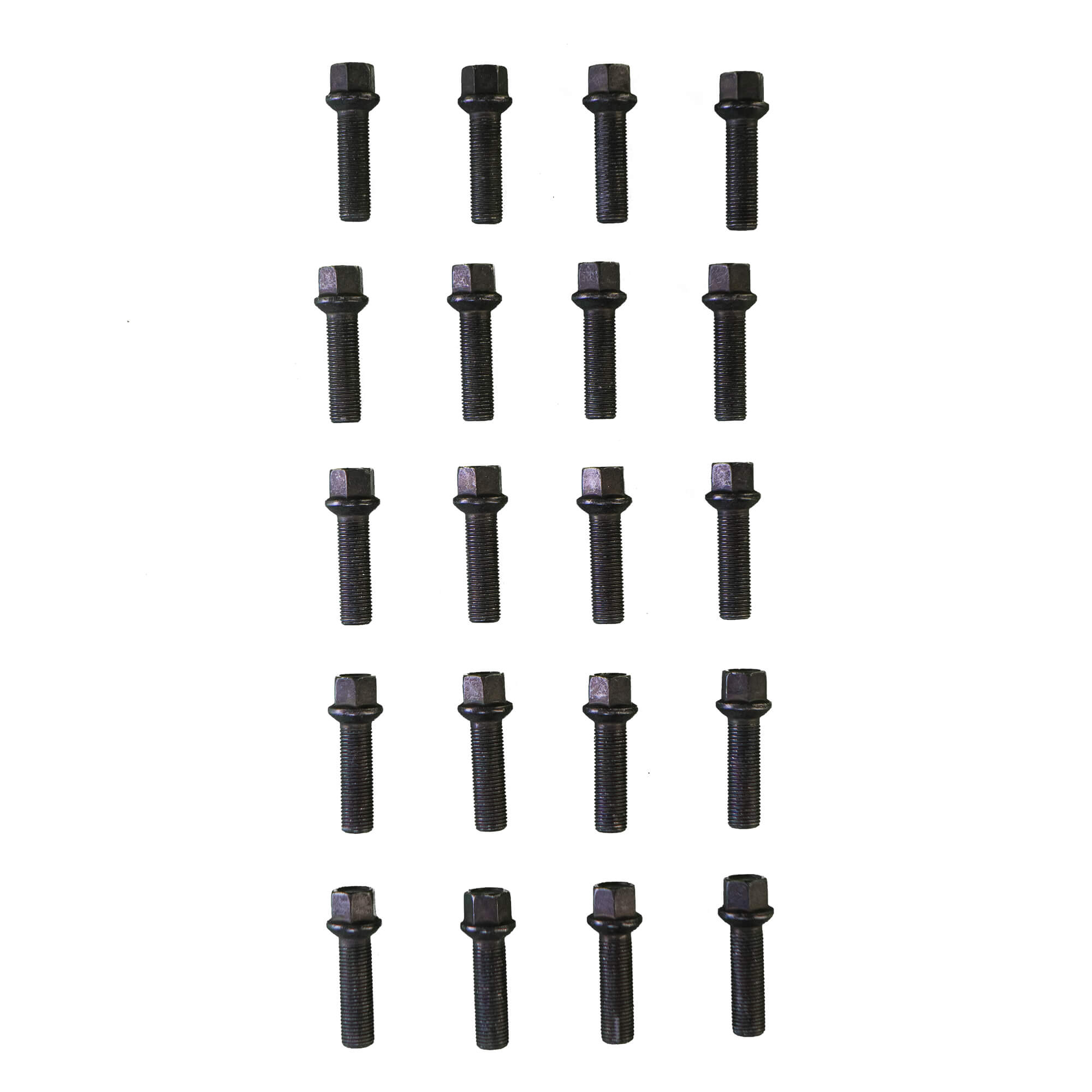 20x Radschrauben Kugelbund M14 x 1,5 x 45 mm schwarz für Mercedes GLE GLS W166 C292