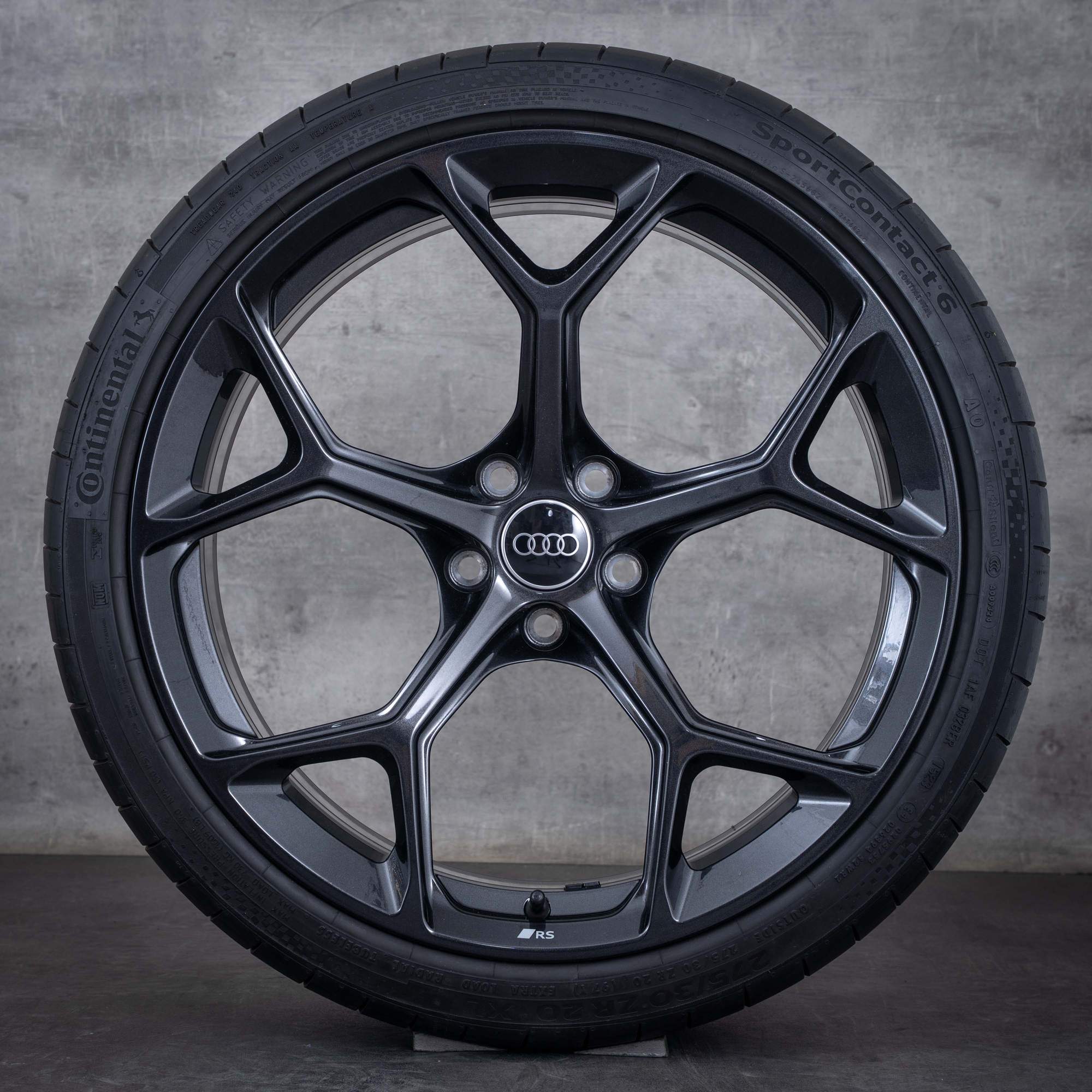Jantes originais Audi RS4 RS5 jantes 20 polegadas B9 8W F5 verão 8W0601025GJ granito brilhante