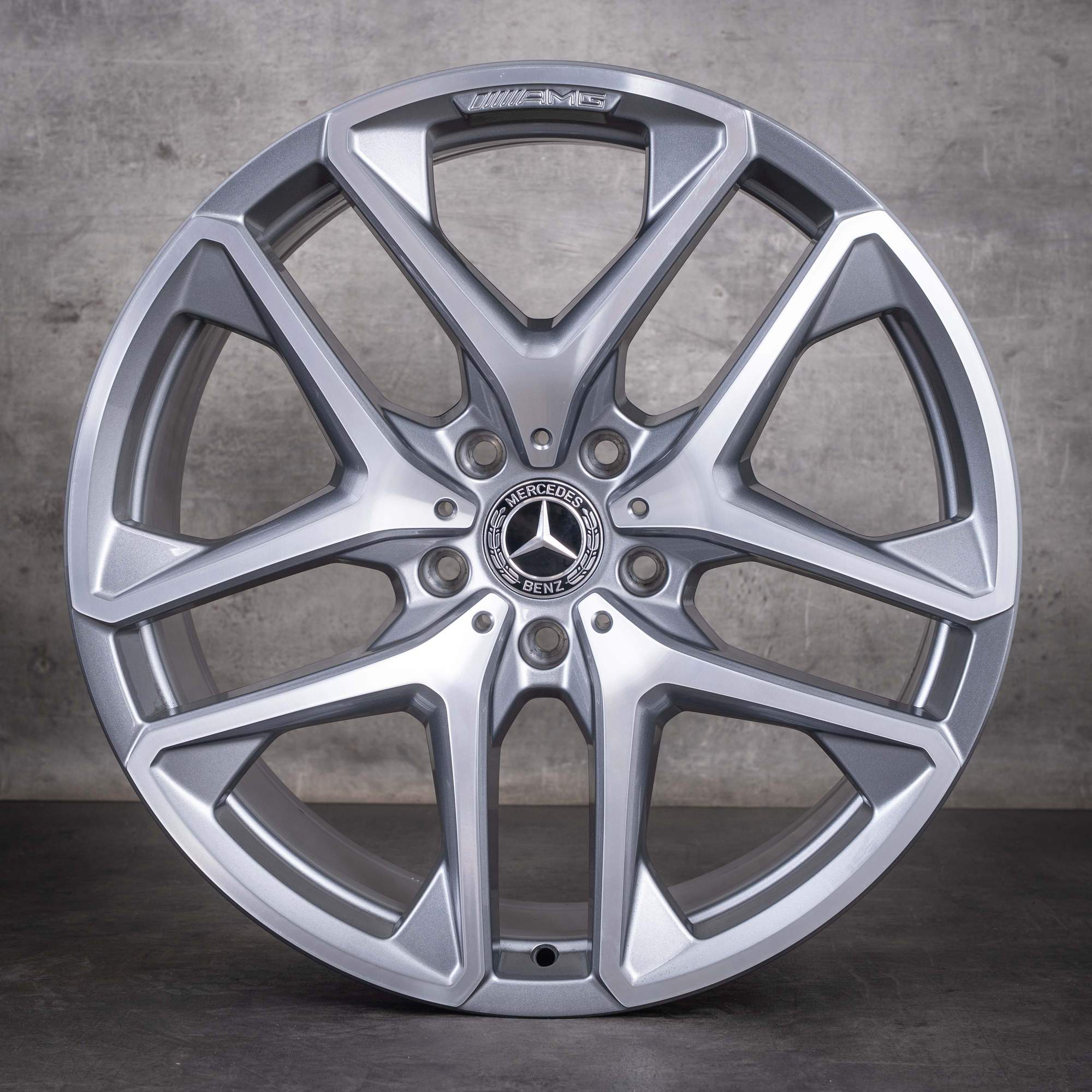 OEM Mercedes-Benz G-Class G63 AMG 21inch rims W463A W465 A4634011900 Himalaya Gray diamond cut