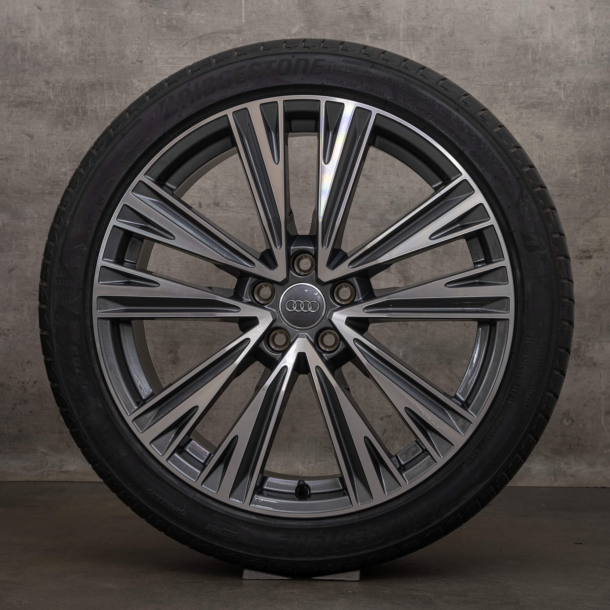 Original Audi A6 S6 Jantes 20 pouces 4K C8 F2 Roues d'été 4K0601025J anthracite brillant