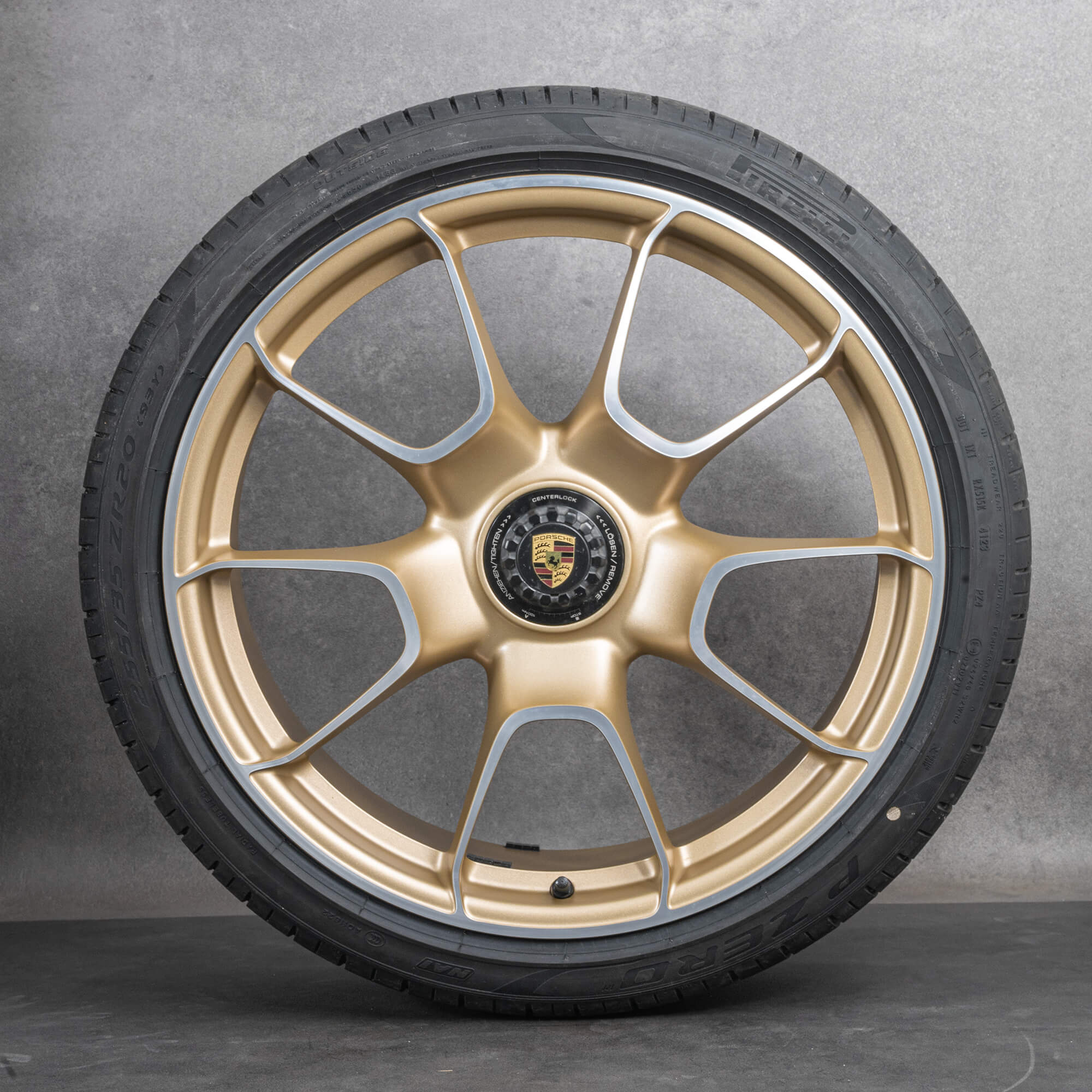 OEM Porsche 992 Turbo S 20 21 inch rims Exclusive Aurum summer tires new