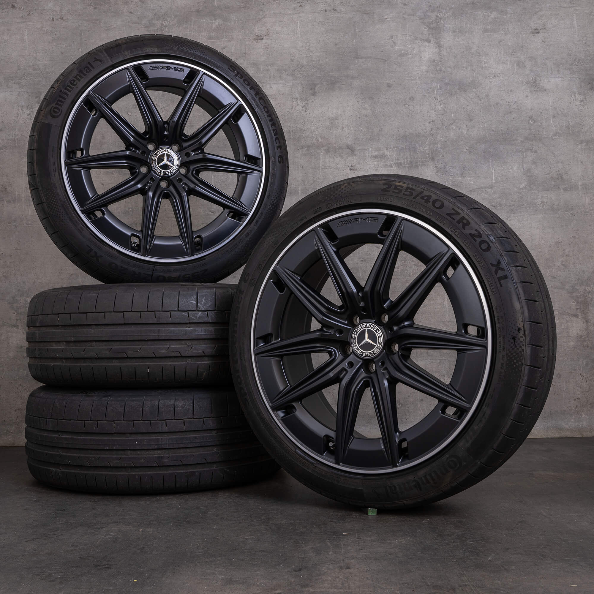 Original Mercedes Benz GLA GLB 35 45 AMG Felgen 20 Zoll X247 H247 Sommerräder A2474014600 schwarz matt glanzgedreht