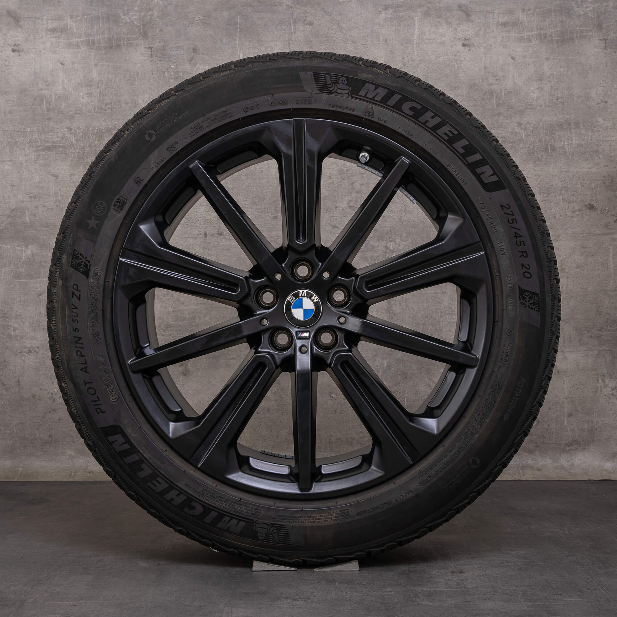 Original BMW X5 X6 Winterrder 20 pouces G05 G06 Jantes Styling 748 M 6883765 noir mat