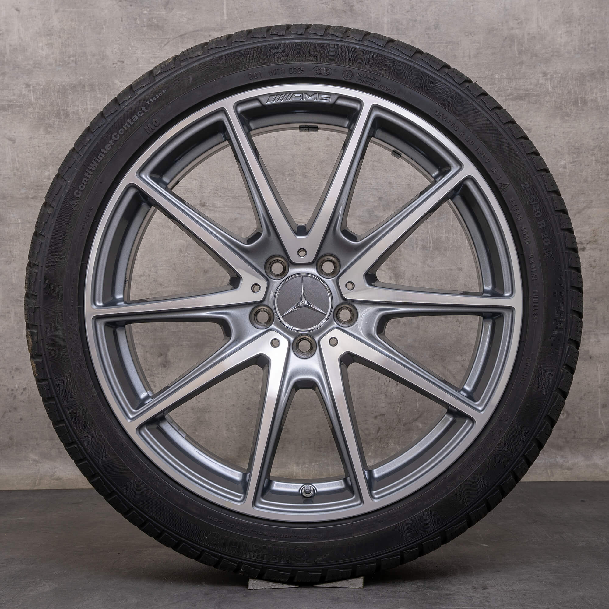 Orijinal Mercedes Benz S Class S63 S65 AMG kış jantları 20 inç W222 A217 C217 jantlar A2224014000 A2224014100 himalaya gri parlak tornalı