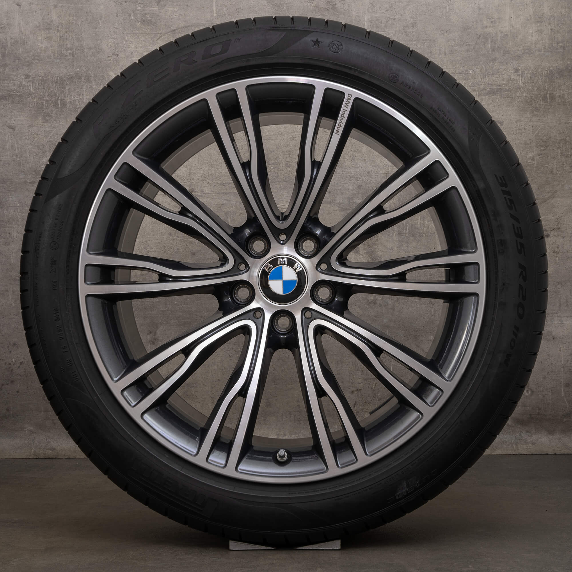 OEM BMW X5 E70 F15 X6 F16 20 inch summer tires rims 551 7847310