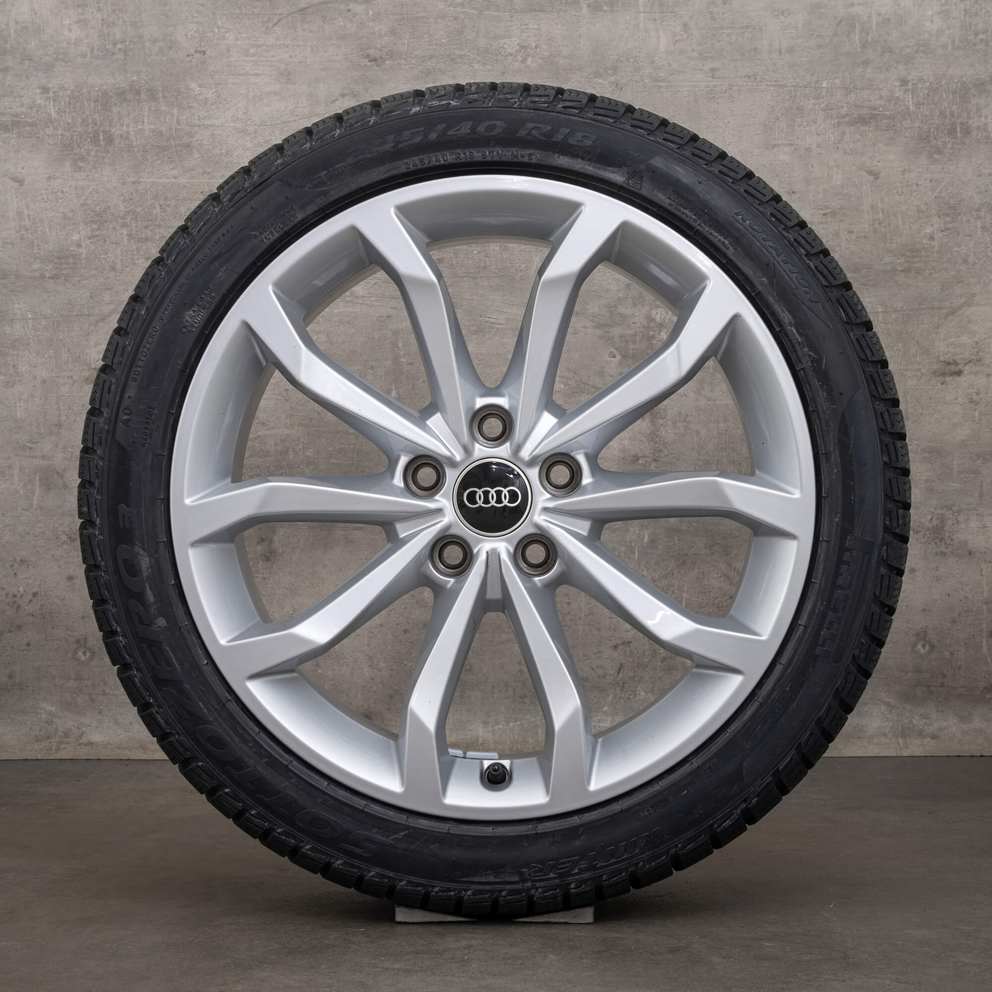 Cerchi invernali originali Audi A4 S4 cerchi 18 pollici 8W B9 8W0601025H argento