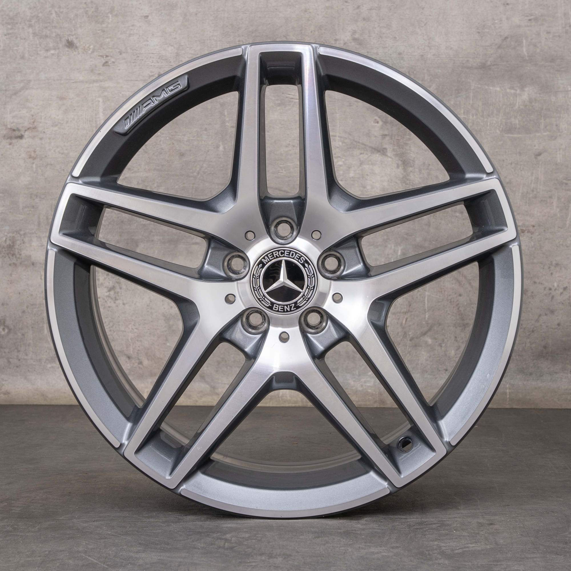 Alkuperäiset Mercedes Benz S-sarja AMG vanteet 19 tuuman W222 A217 C217 A2224010000 himalaya harmaa kiillotettu