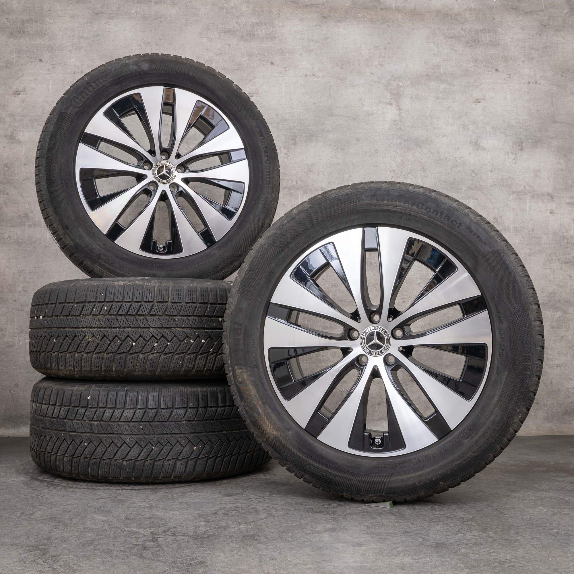 Oryginalne koła zimowe Mercedes Benz GLE 20 cali V167 C167 Felgi A1674013301 A1674013401 czarne Polerowane