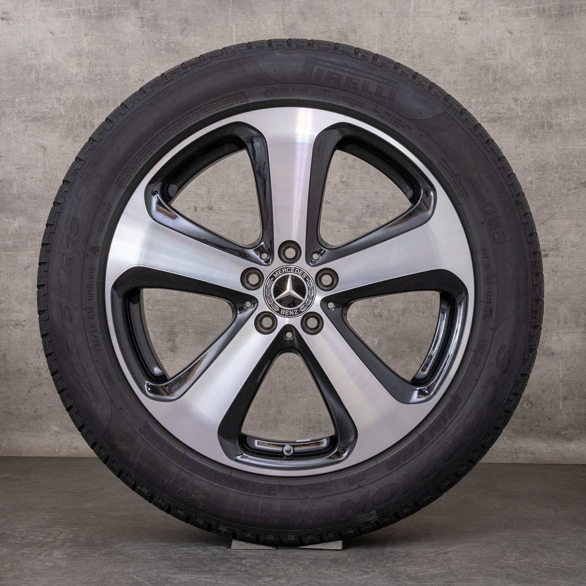 Oryginał Mercedes Benz GLC & 43 AMG koła zimowe 19 cali X253 C253 Felgi A2534011000 czarne Polerowane