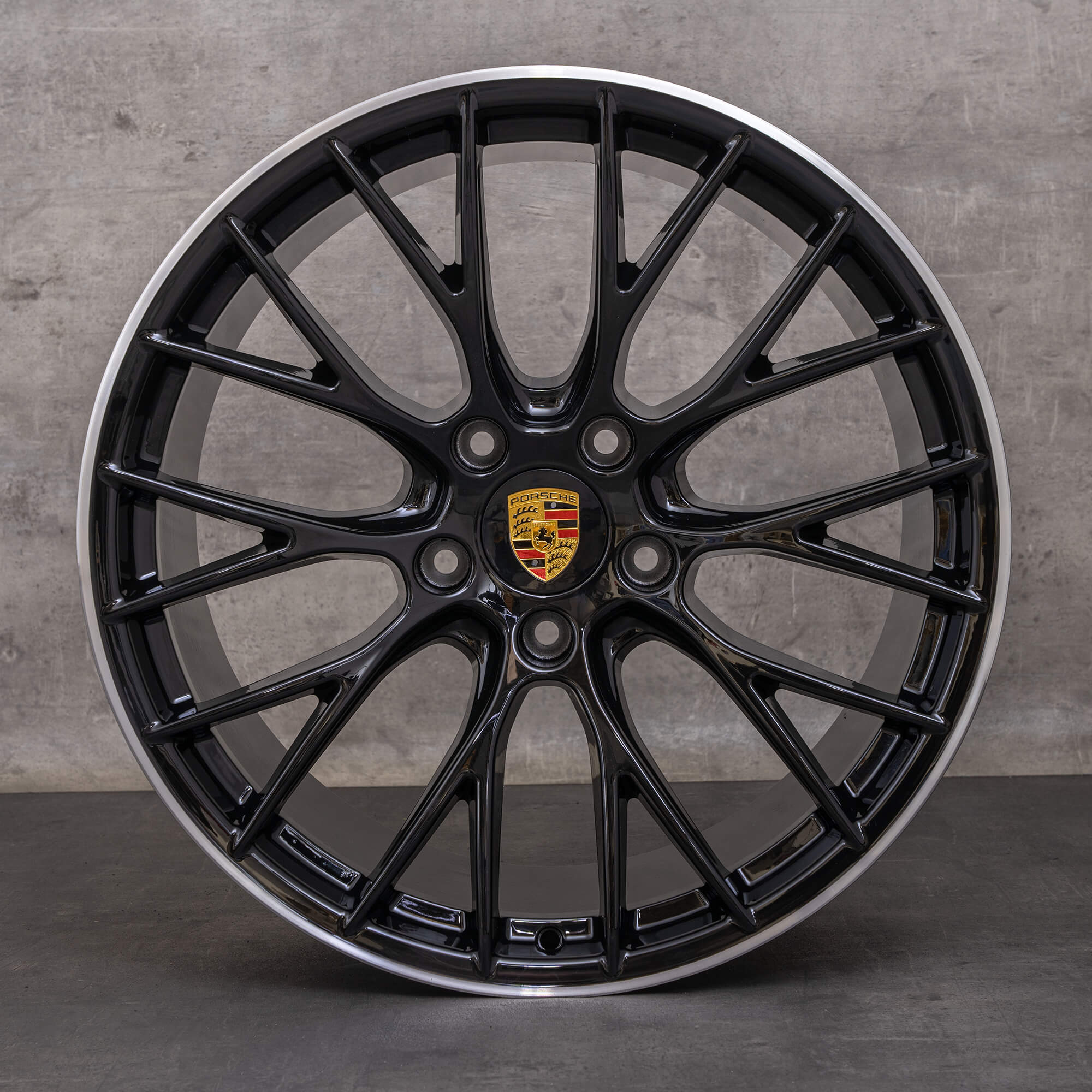 Alkuperäiset Porsche 911 vanteet 20 tuuman 991 II Carrera 4 & 4S 99136271200 99136276005 musta Kiillotettu UUTUUS