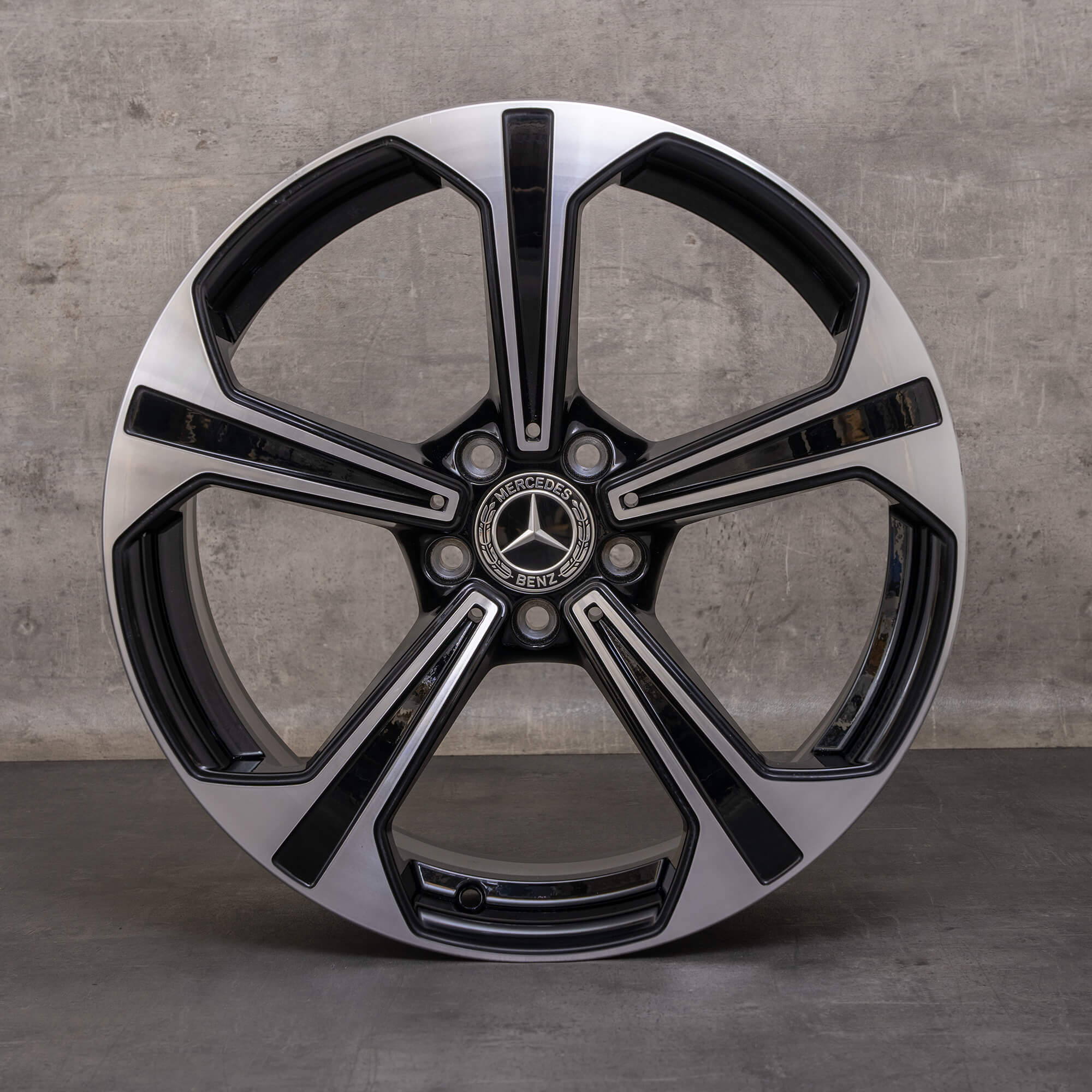 Originale Mercedes Benz E-Klasse hjul 19 tommer W214 S214 A2144013600 A2144013700 sort poleret