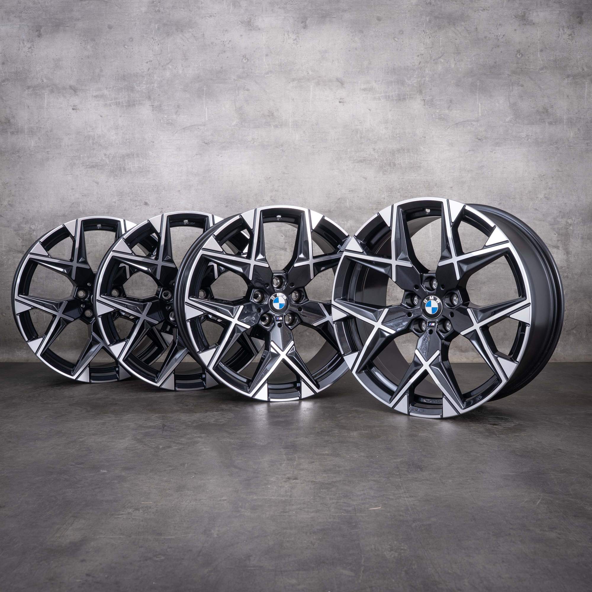 OEM BMW 7 Series i7 X3 20inch G70 G45 rims 19inch 5A6F100 Styling 1035 M Midnight Gray diamond cut NEW