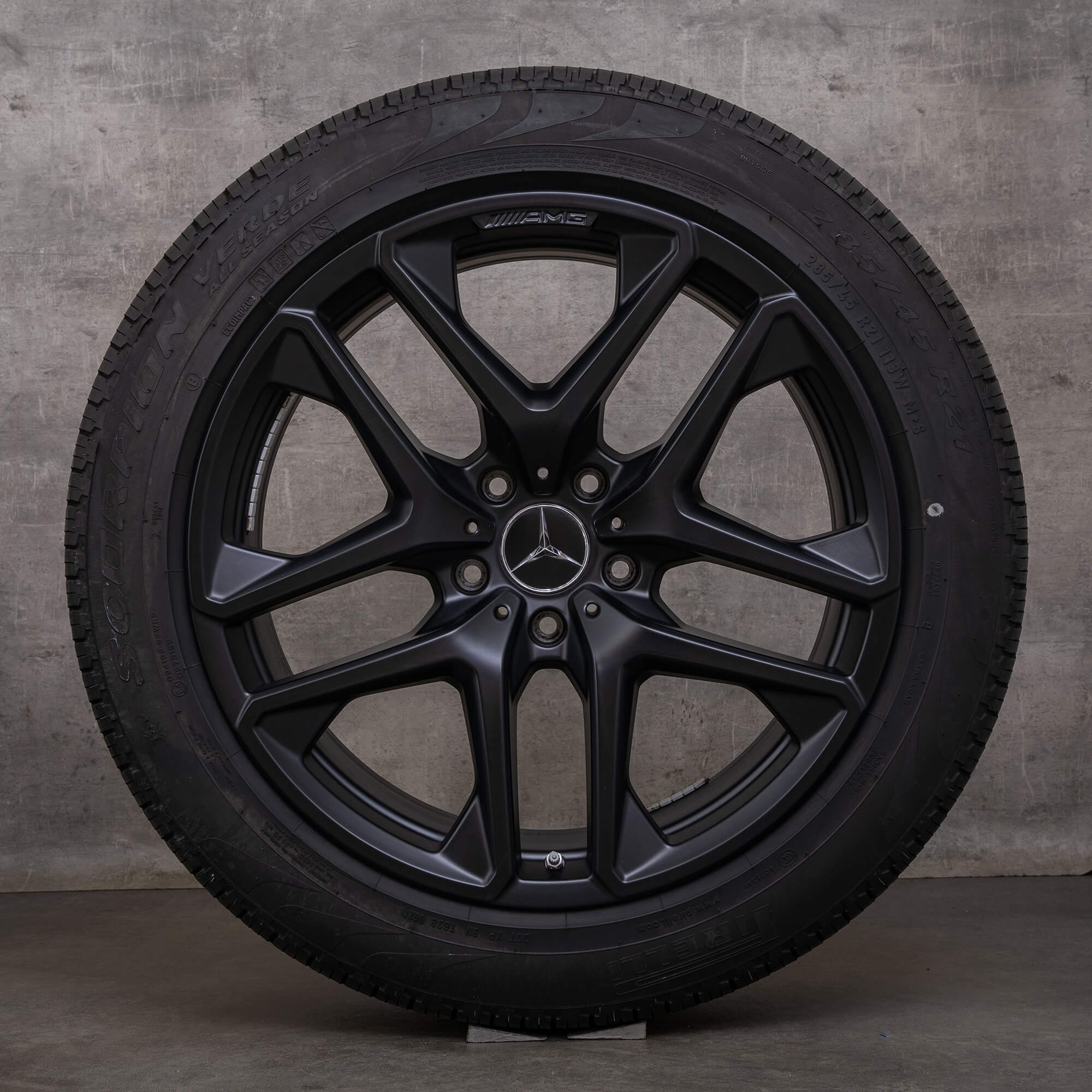 Original Mercedes Benz G-Klasse G63 AMG fælge 21 tommer W463A W465 sommerhjul A4634011900 sort mat