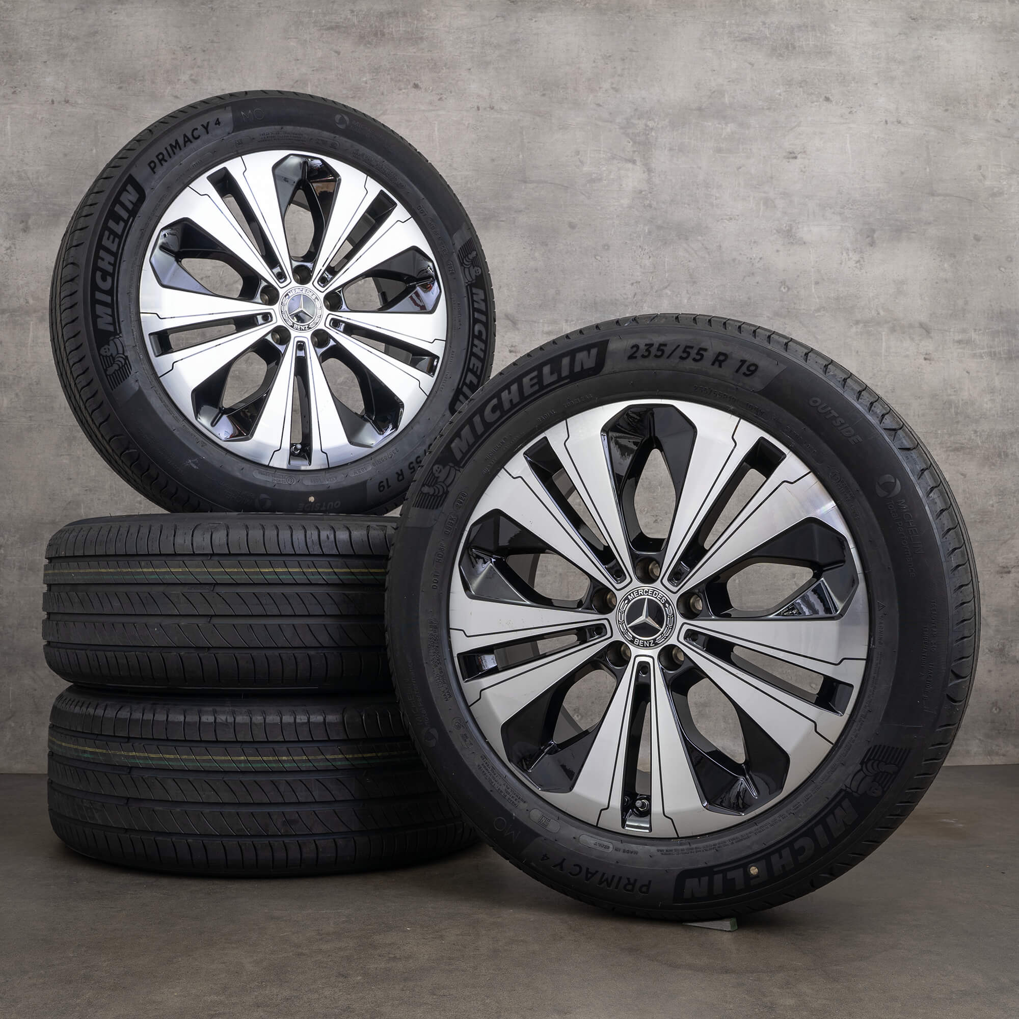 Jantes hiver d'origine Mercedes Benz EQC 19 pouces W293 N293 jantes A2934010200 noir brillant NEUF