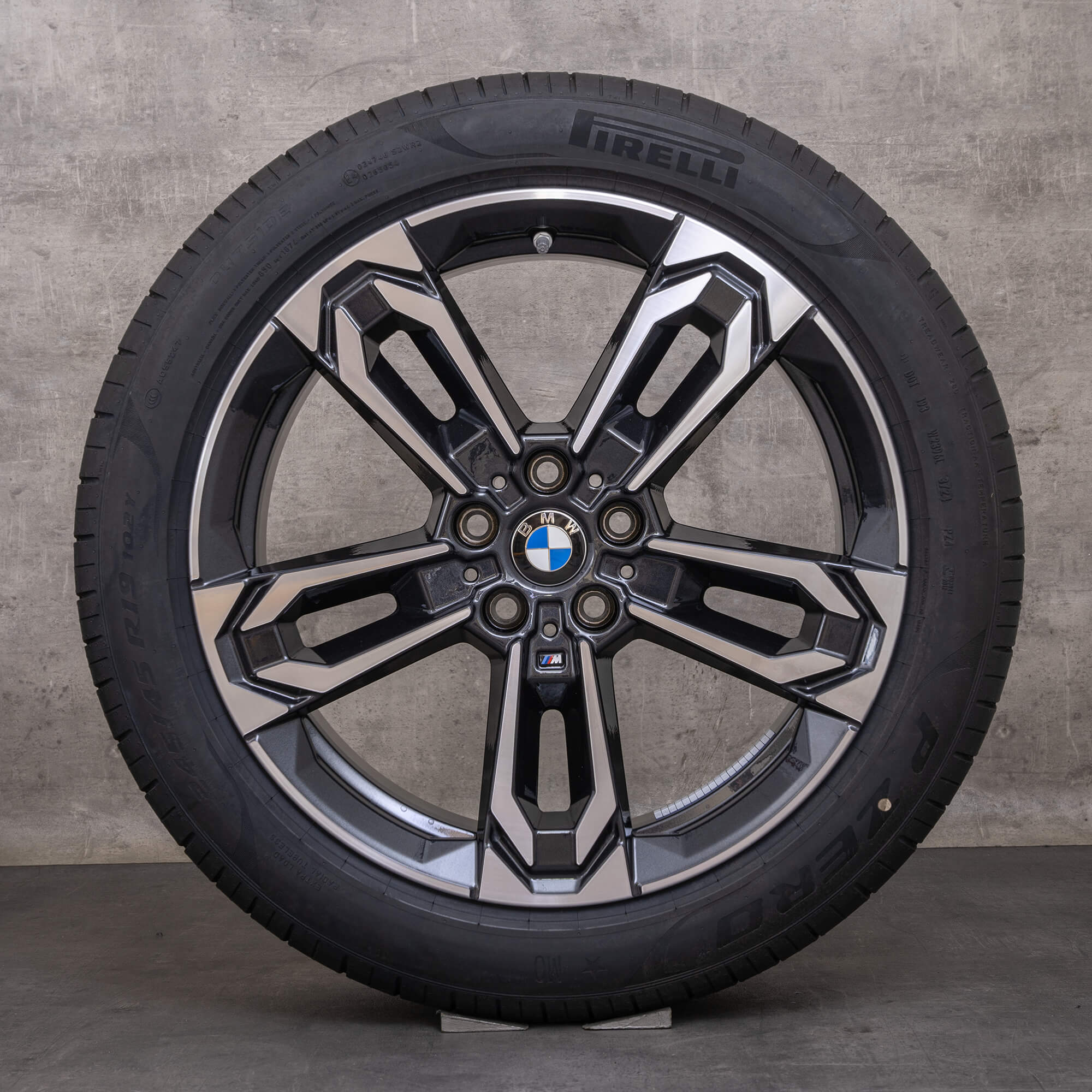 Originale BMW X1 iX1 X2 cerchi 19 pollici U10 U11 Sommerrder Styling 871 M 5A1E230 orbit grey lucido tornito