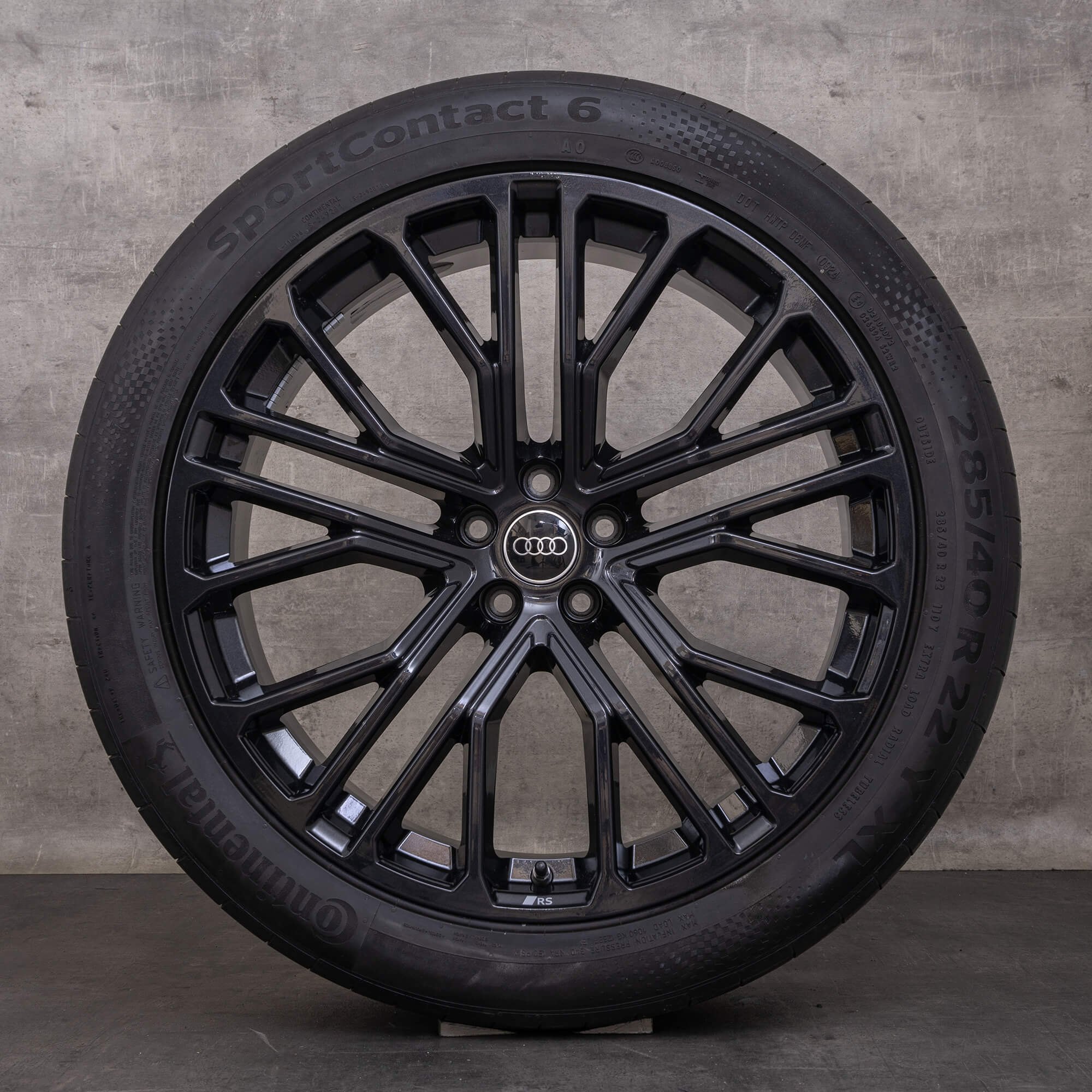 OEM Audi Q8 SQ8 rims 22 inch 4M8 summer wheels 4M8601025BP black metallic