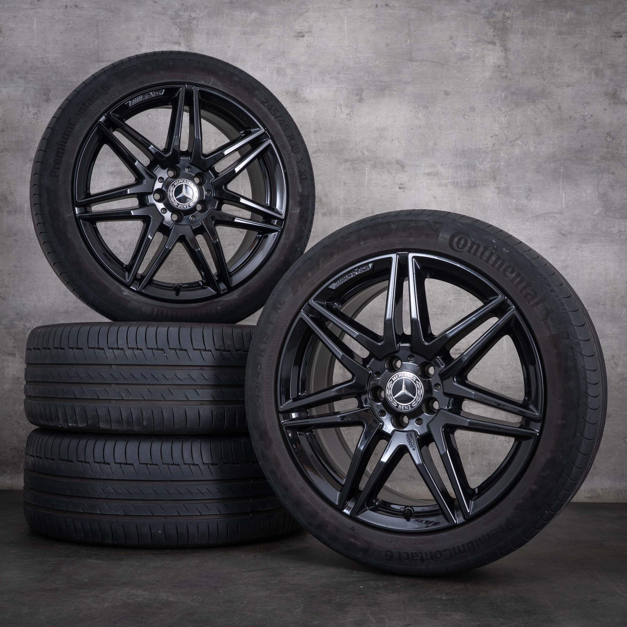 Jante originale Mercedes-Benz Clasa V AMG de 19 inci W447 pentru anvelope vară A4474015100, negru lucios