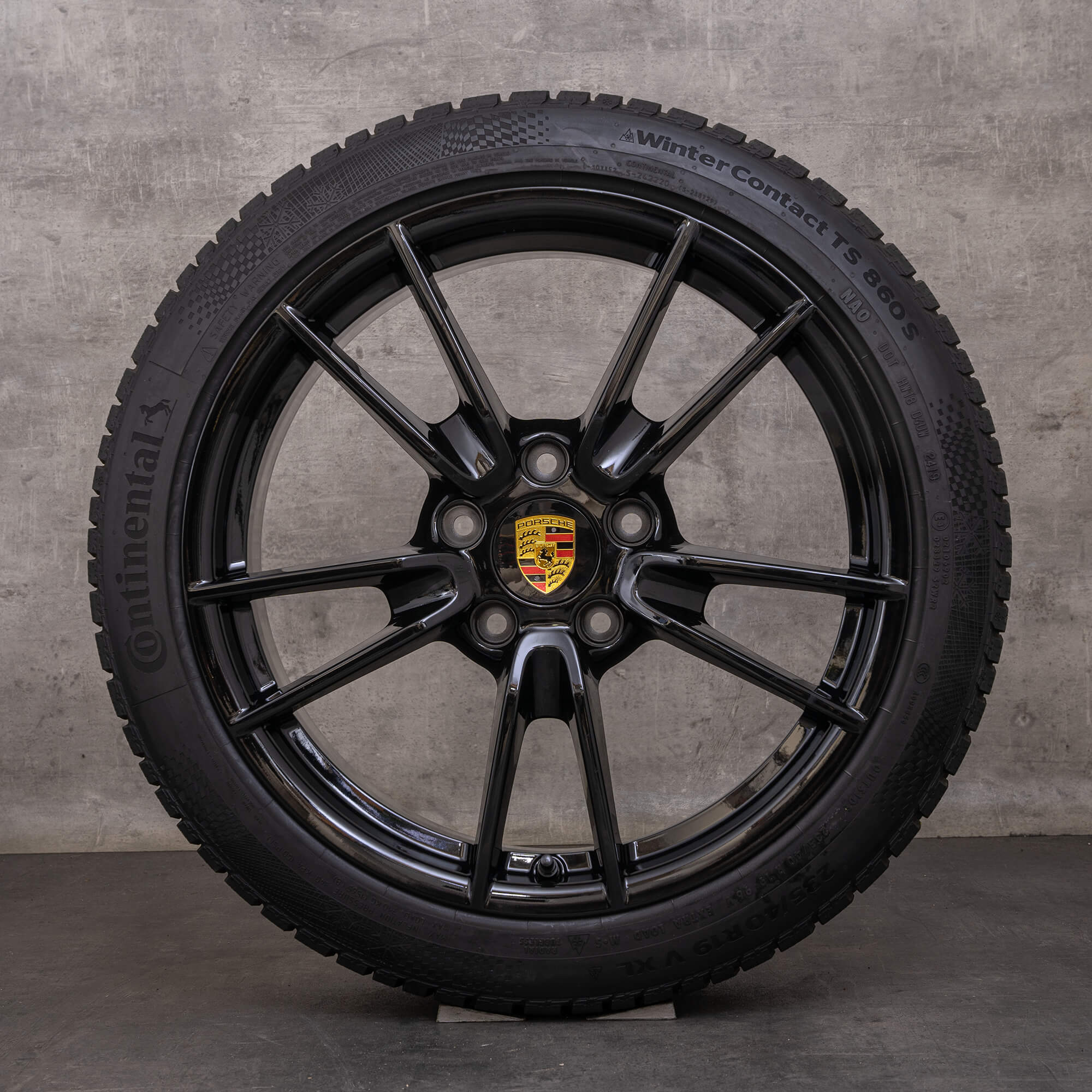 Original Porsche 911 ruedas de invierno 19 20 pulgadas 992 I Carrera llantas 992601025 992601025B negro brillante