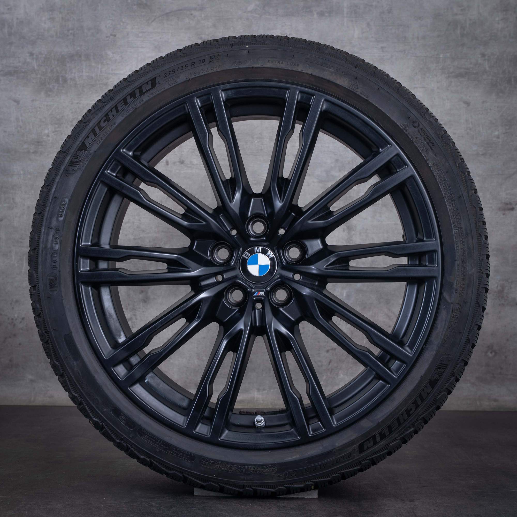 Roues hiver d'origine BMW M2 M3 M4 19 pouces G87 G80 G82 G83 style 829 M références 8093844 8093845 noir jais mat - roue 2 sur 4
