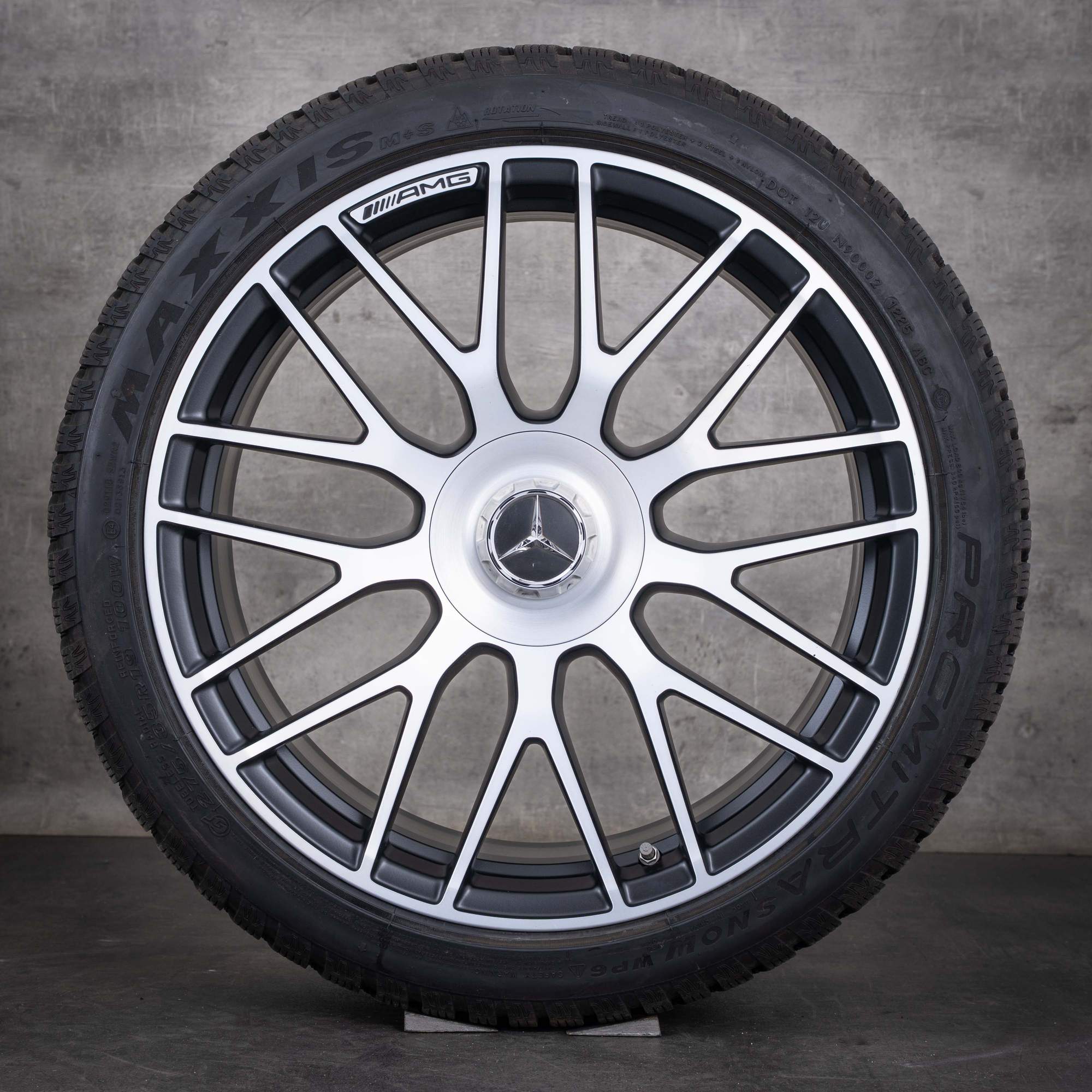 OEM Mercedes Benz C-Class C63 & S AMG rims 19 inch W205 S205 summer wheels A2054011700 A2054011800 black matt polisched NEW