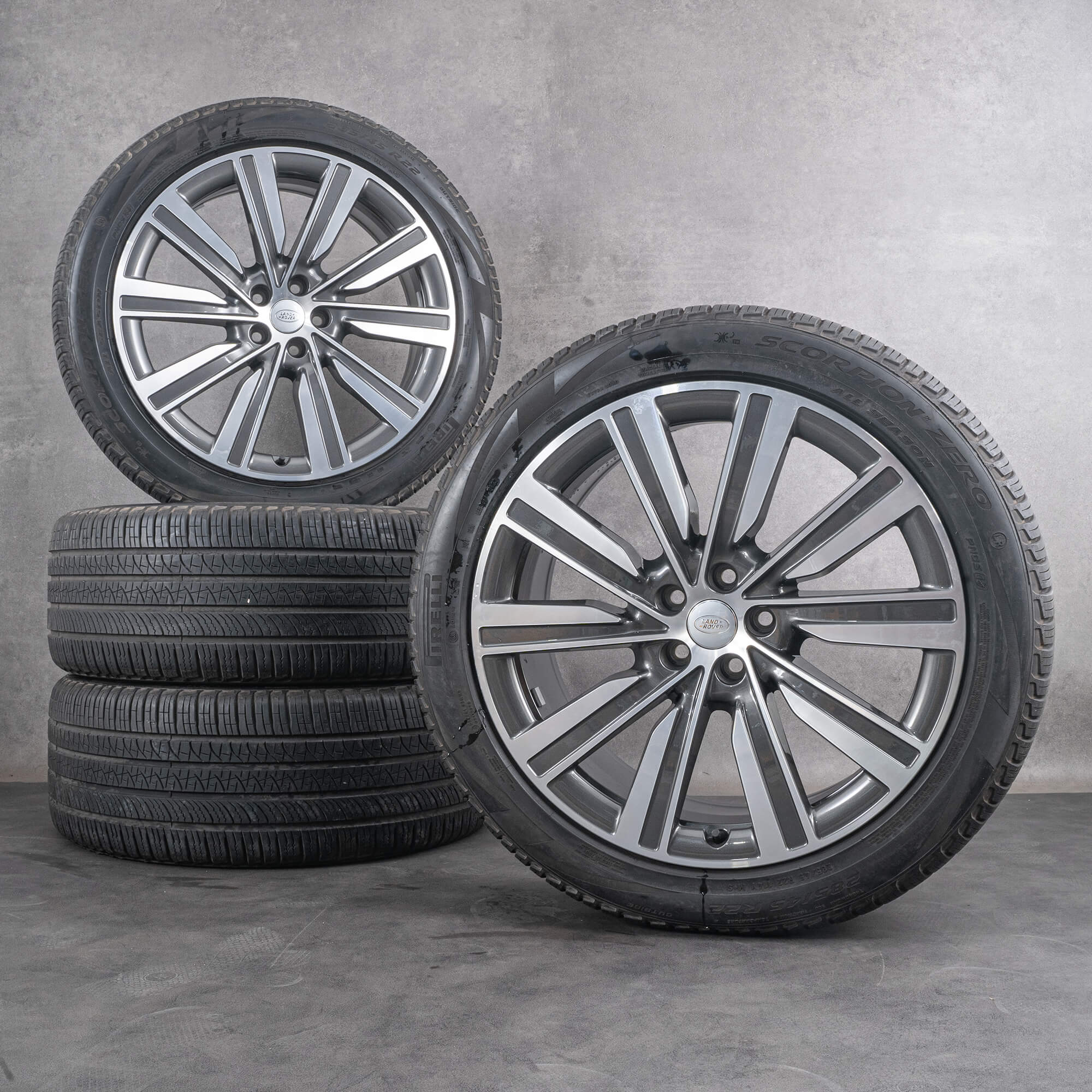 Originele Land Rover velgen 22 inch Range Sport L461 Vogue L460 zomerwielen M8E2-1007-HB ferrogrijs glanzend gedraaid