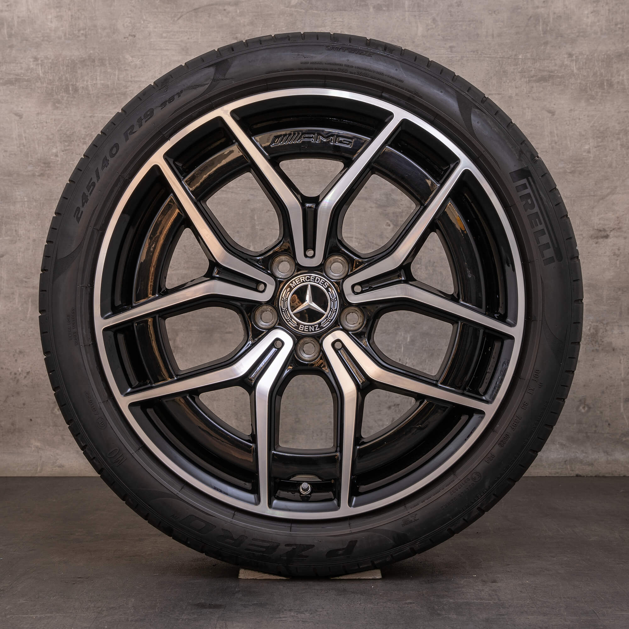 Orijinal Mercedes Benz E-Serisi AMG jantlar 19 inç W213 S213 C238 A238 yaz jant lastik A2134016500 A2134016600 siyah parlak tornalanmış