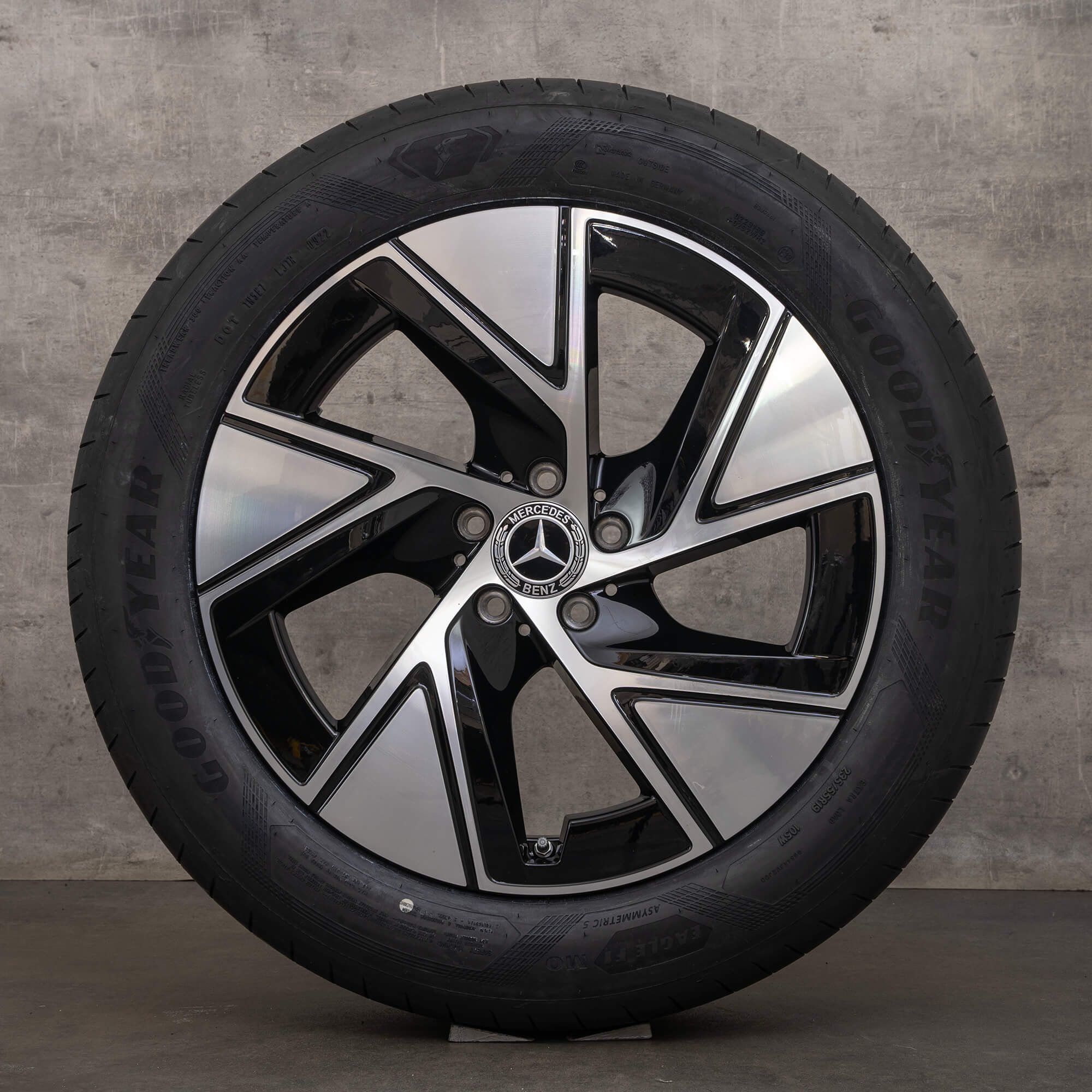 Genuine Mercedes Benz GLC cerchi 19 pollici X254 C254 ruote estive A2544015200 nero lucido girato NUOVO