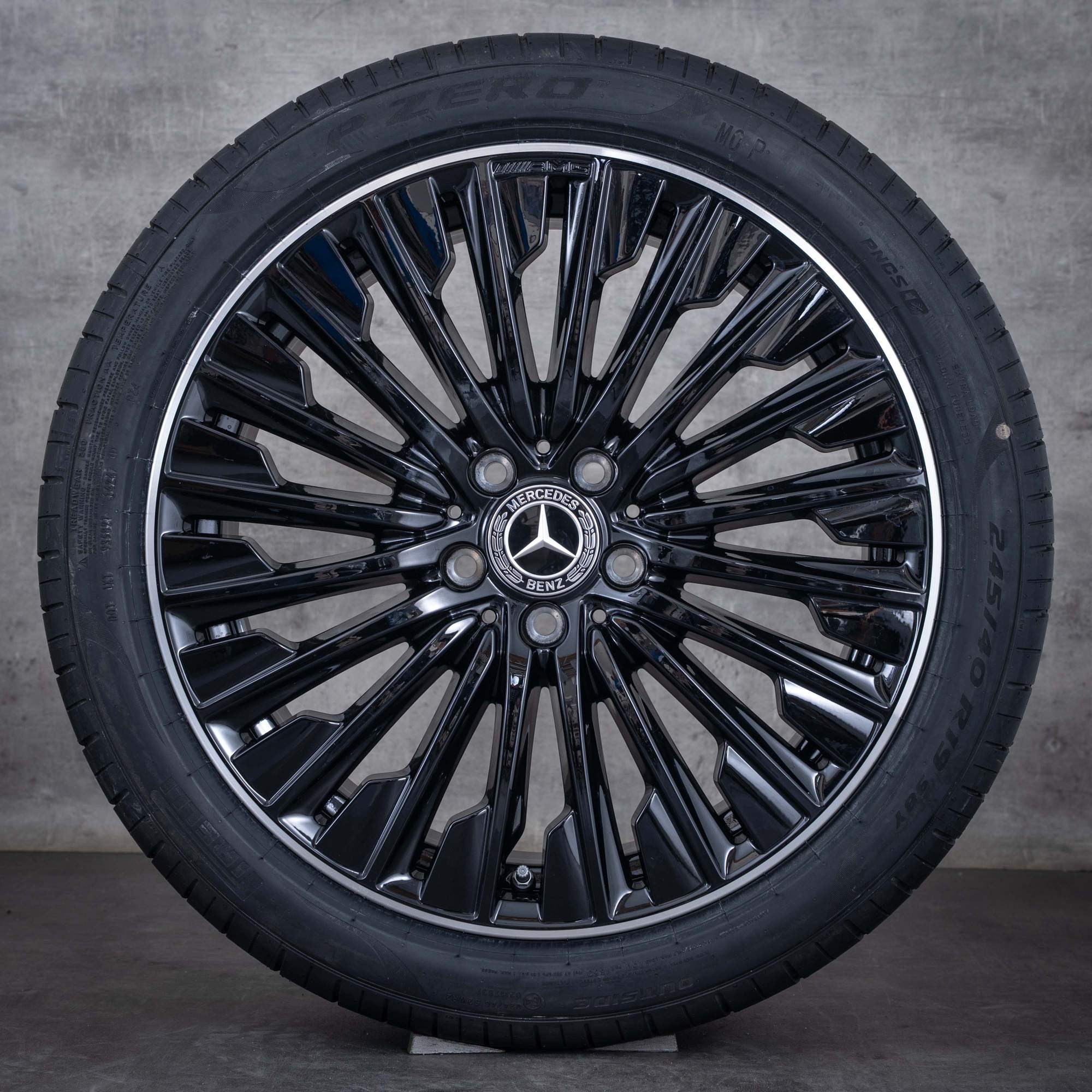 Originale Mercedes Benz CLE AMG fælge 19 tommer C236 A236 sommerdæk A2364012100 A2364012200 sort poleret