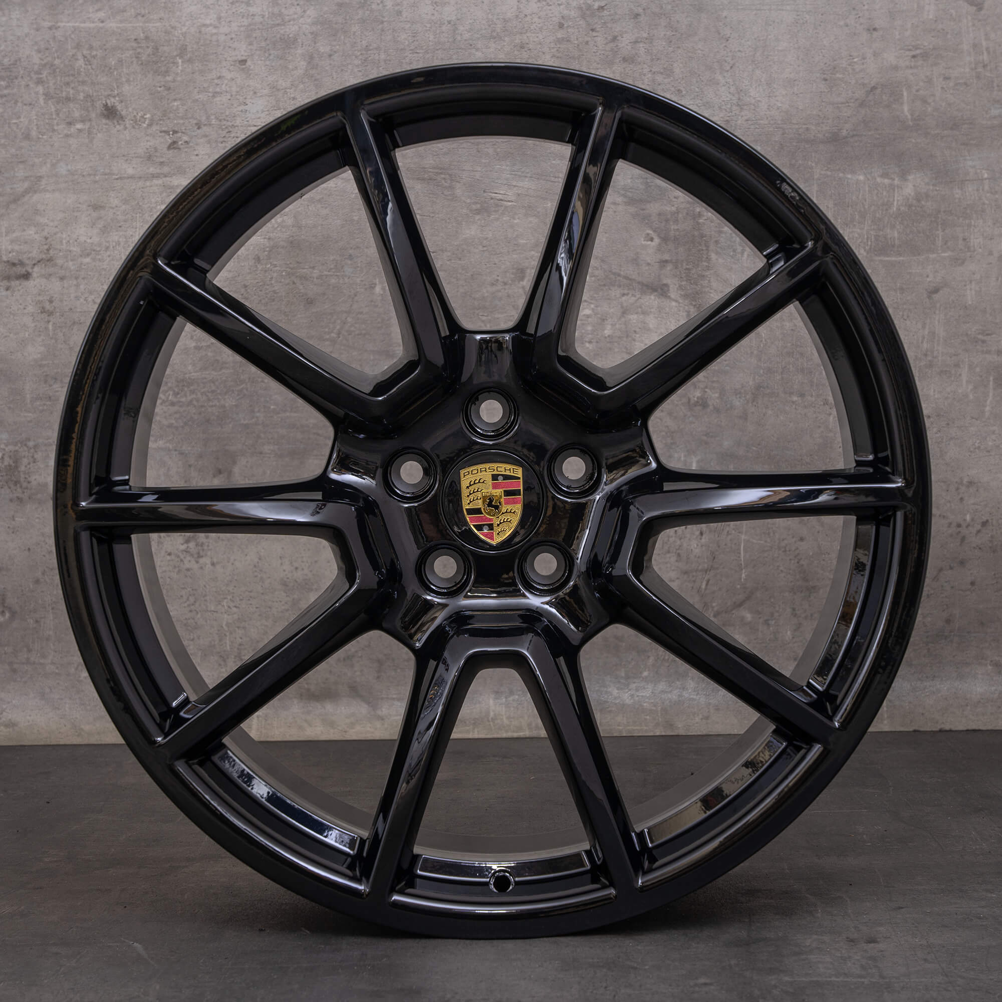 Originale Porsche Macan II felger 20 tommer 95B601025BH 95B601025BJ svart blank