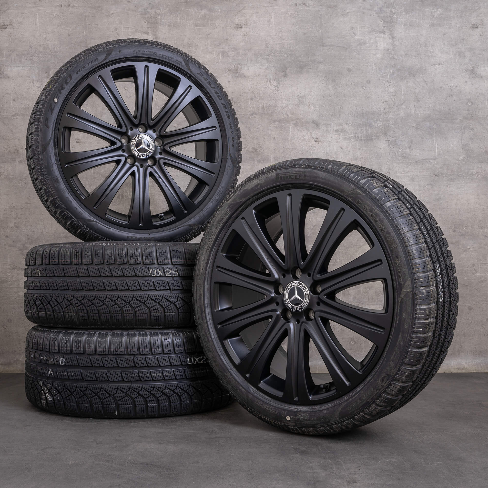 Mercedes Benz Classe E originale ruote invernali 19 pollici W213 S213 C238 A238 cerchi A2134010500 nero opaco