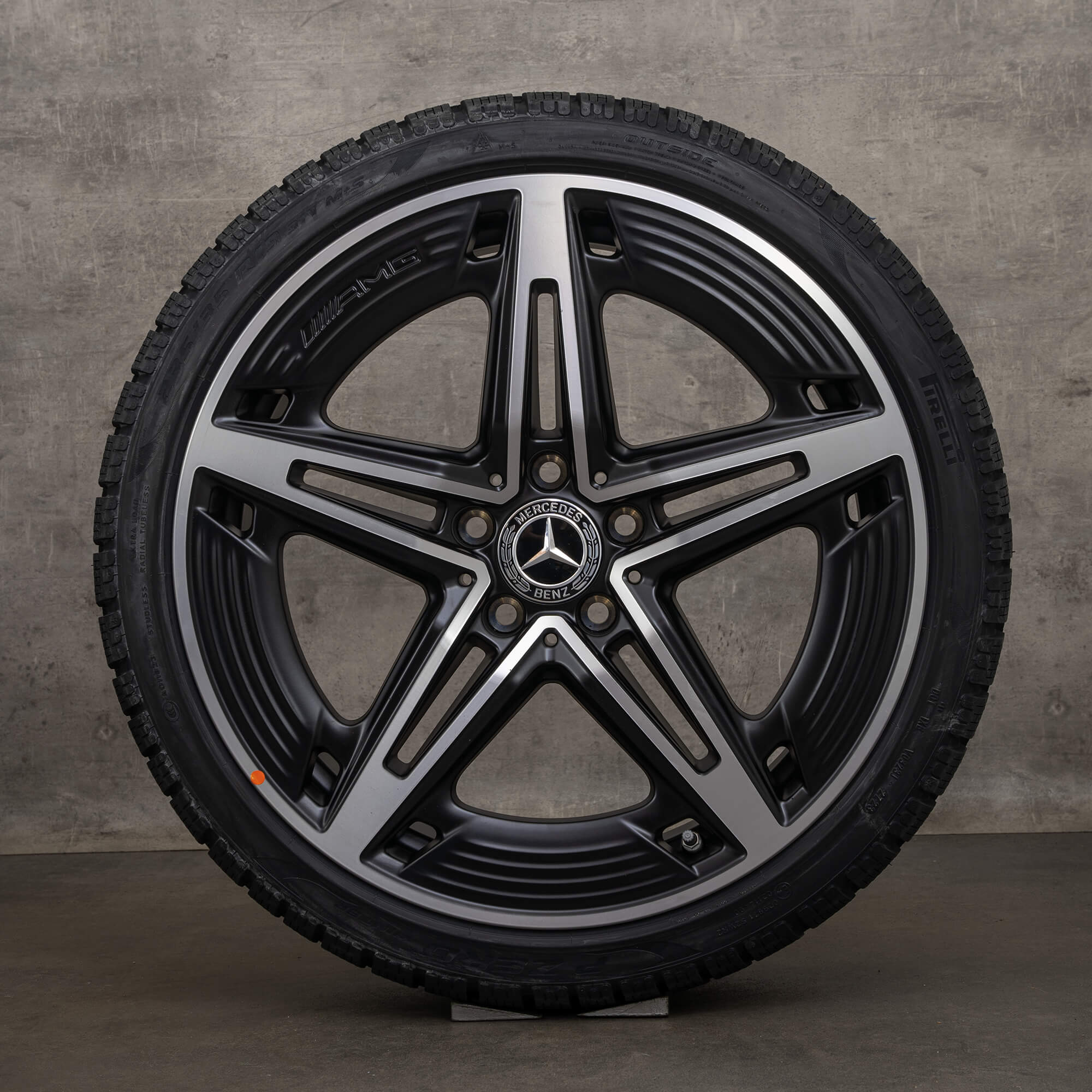 Original Mercedes Benz A-Klasse A35 AMG Winterräder 19 Zoll W177 V177 Felgen A1774014400 schwarz glanzgedreht NEU