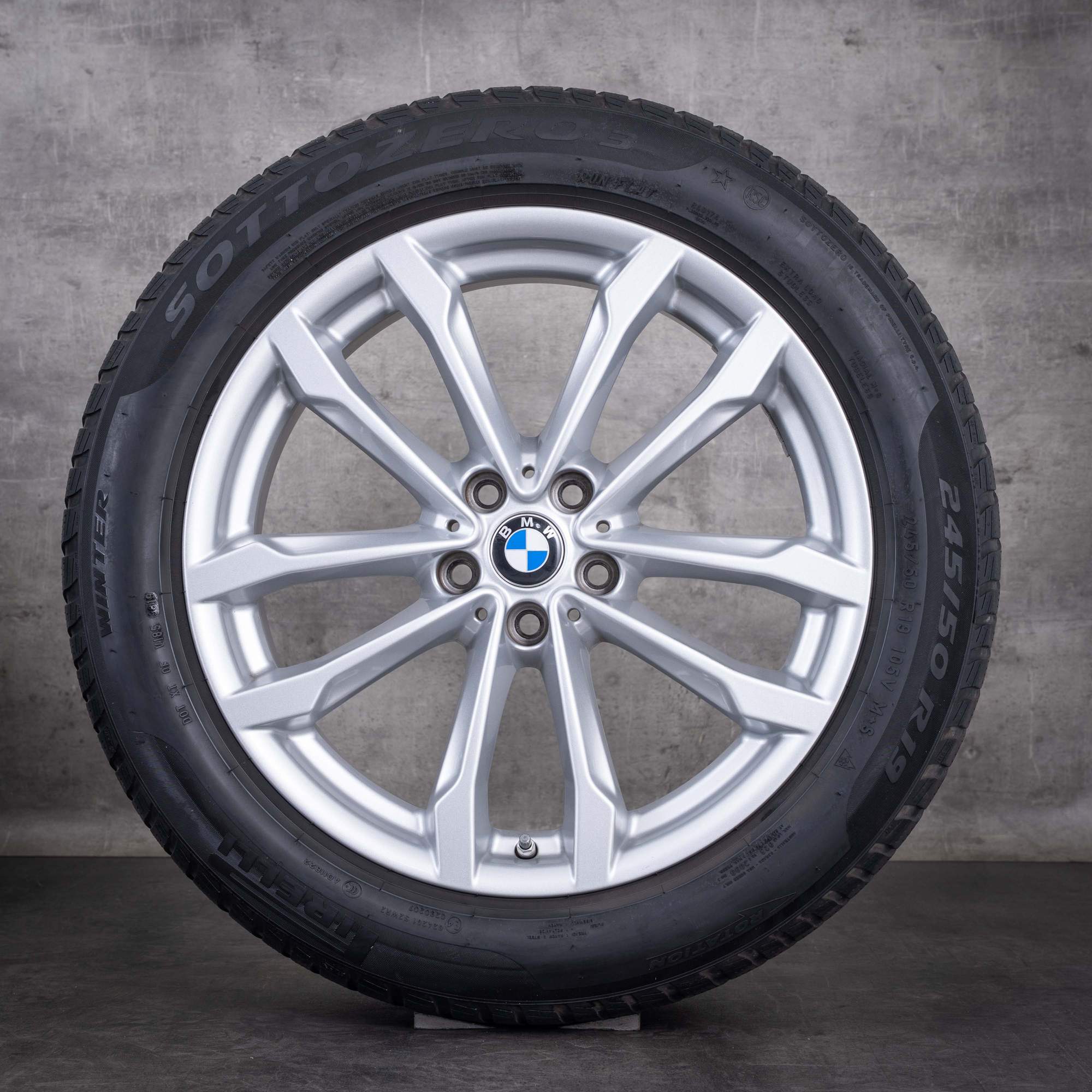 Original BMW X3 X4 Winterräder 19 Zoll G01 G02 Felgen Styling 691 6877325 silber glanz