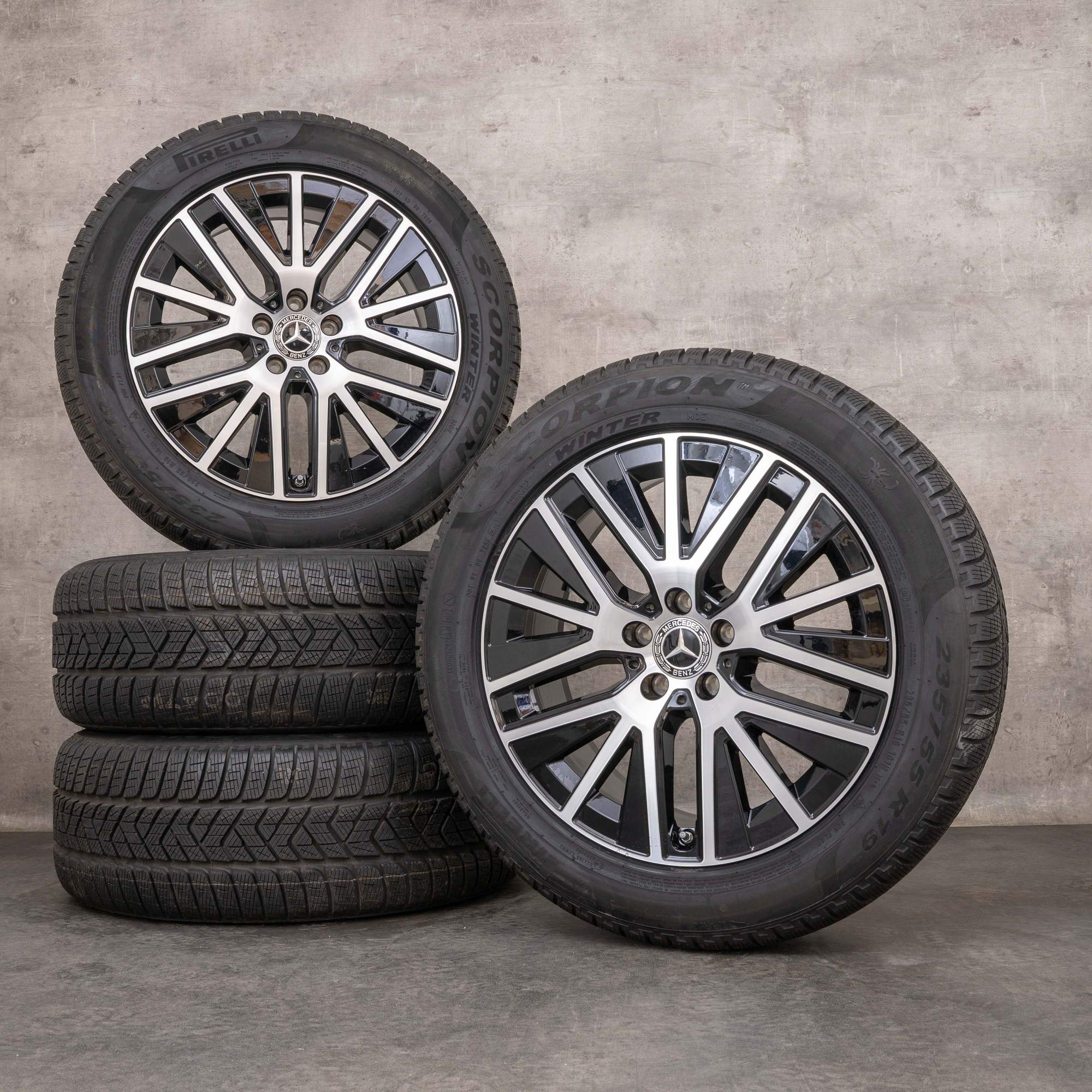 Alkuperäiset Mercedes Benz GLC & 43 AMG talvirenkaat 19 tuuman C253 X253 vanteet A2534014900 musta kiillotettu