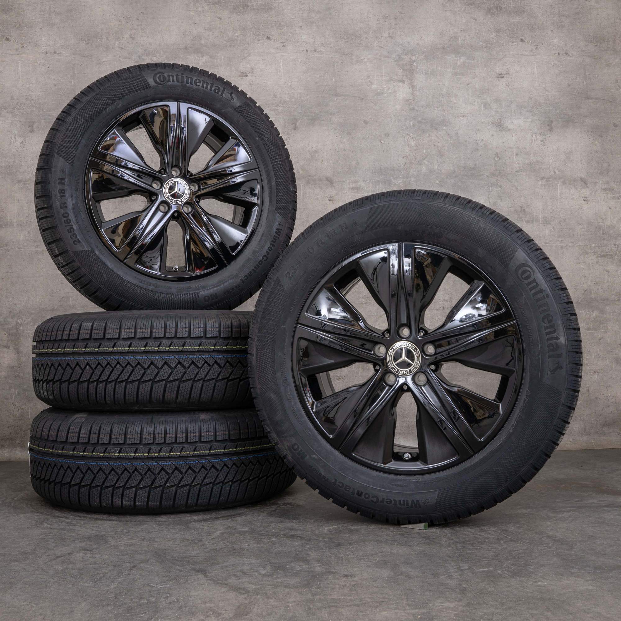 Oryginał Mercedes Benz GLE koła zimowe 18 cali V167 Felgi A1674011800 Aero czarne błyszczące