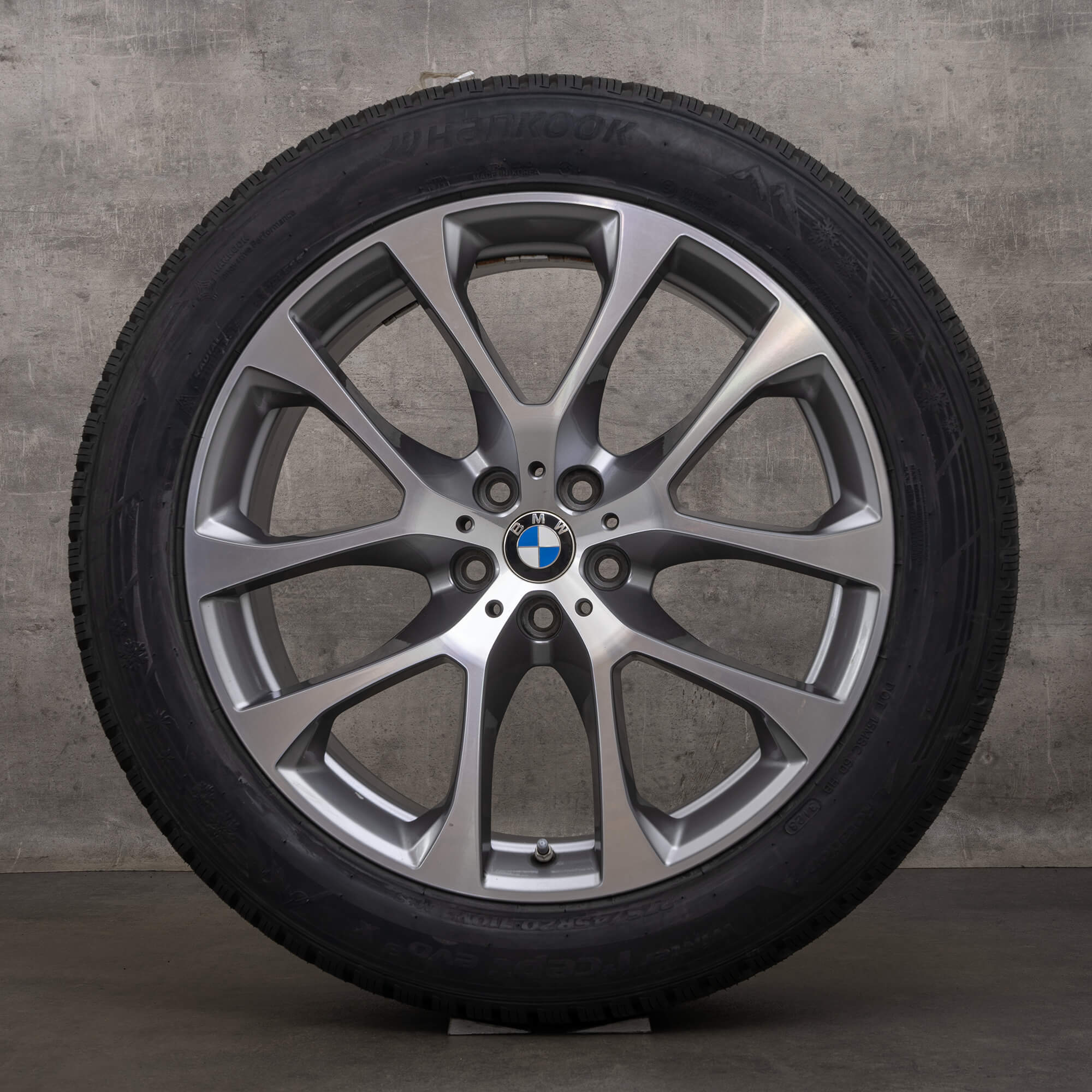 Oryginalał BMW X5 X6 koła zimowe 20 cali G05 G06 felgi stylizacja 738 6883757 ferric szary polerowane
